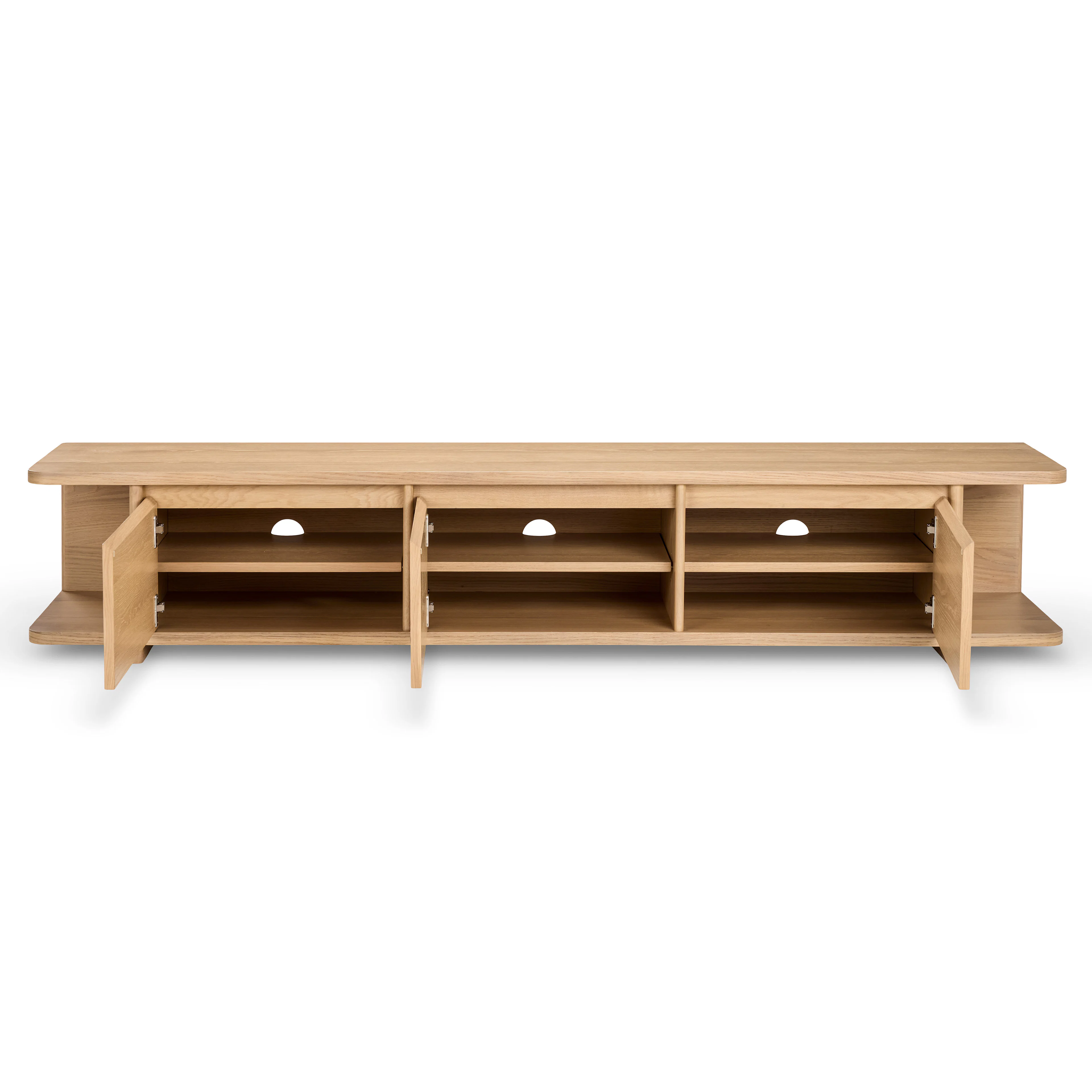 Judith 79" Low Media Unit in White Oak - TV Stand