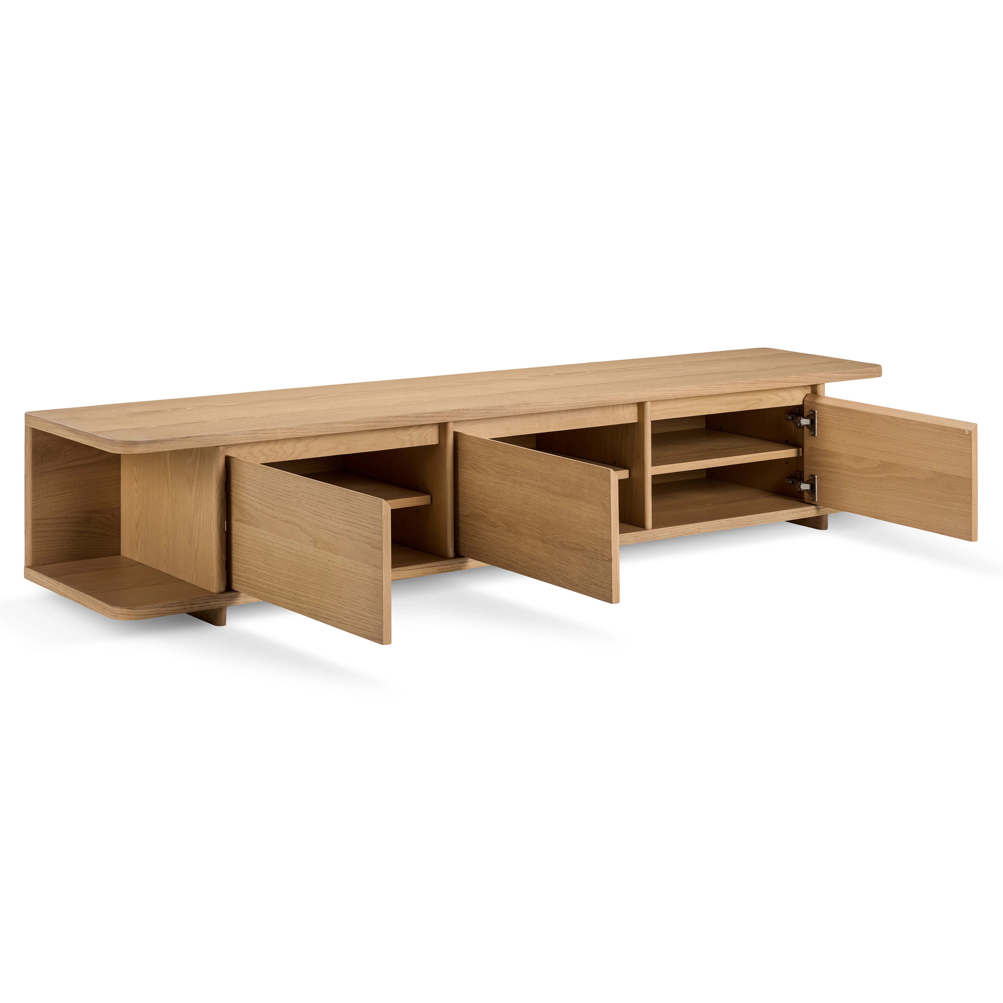Judith 79" Low Media Unit in White Oak - TV Stand