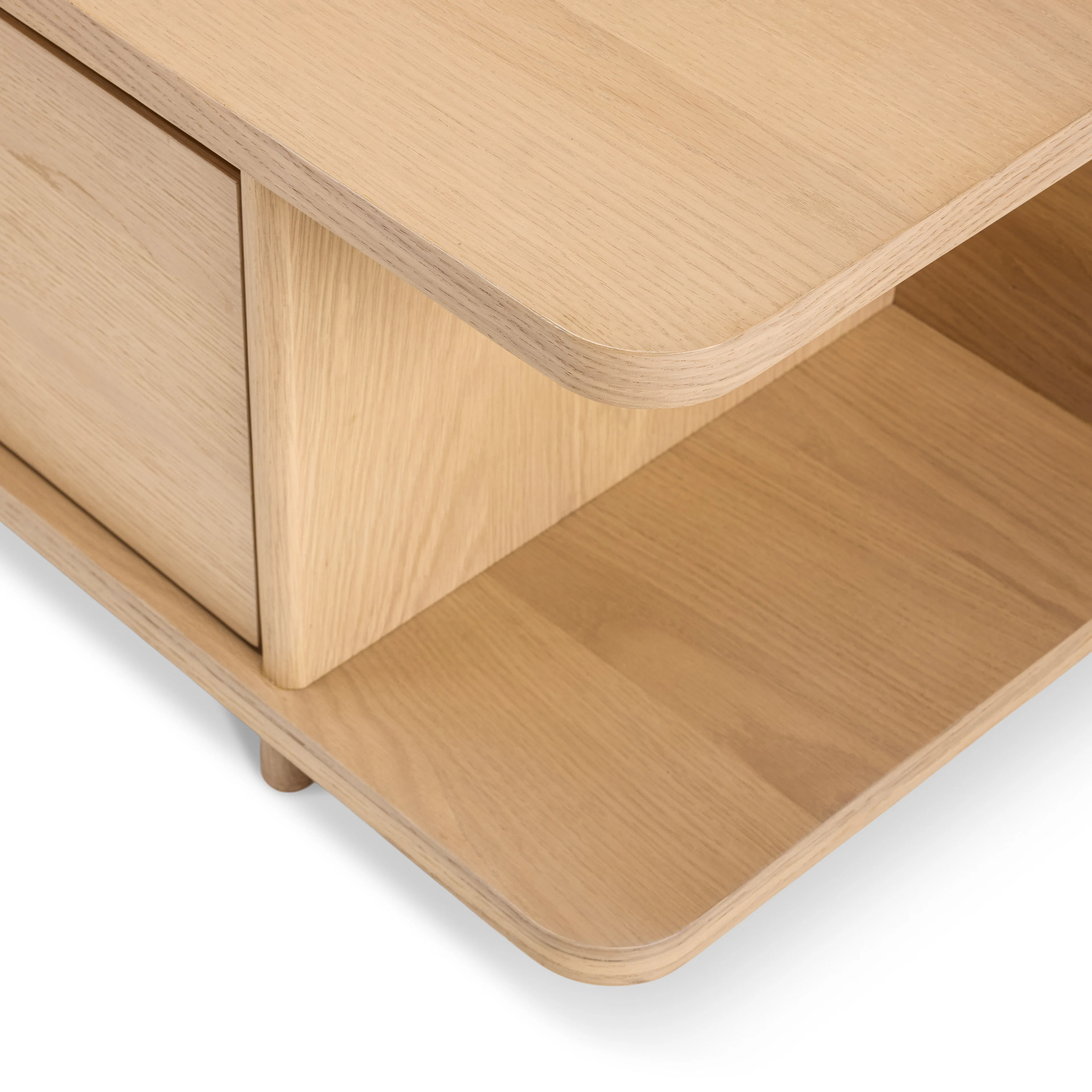 Judith 79" Low Media Unit in White Oak - TV Stand