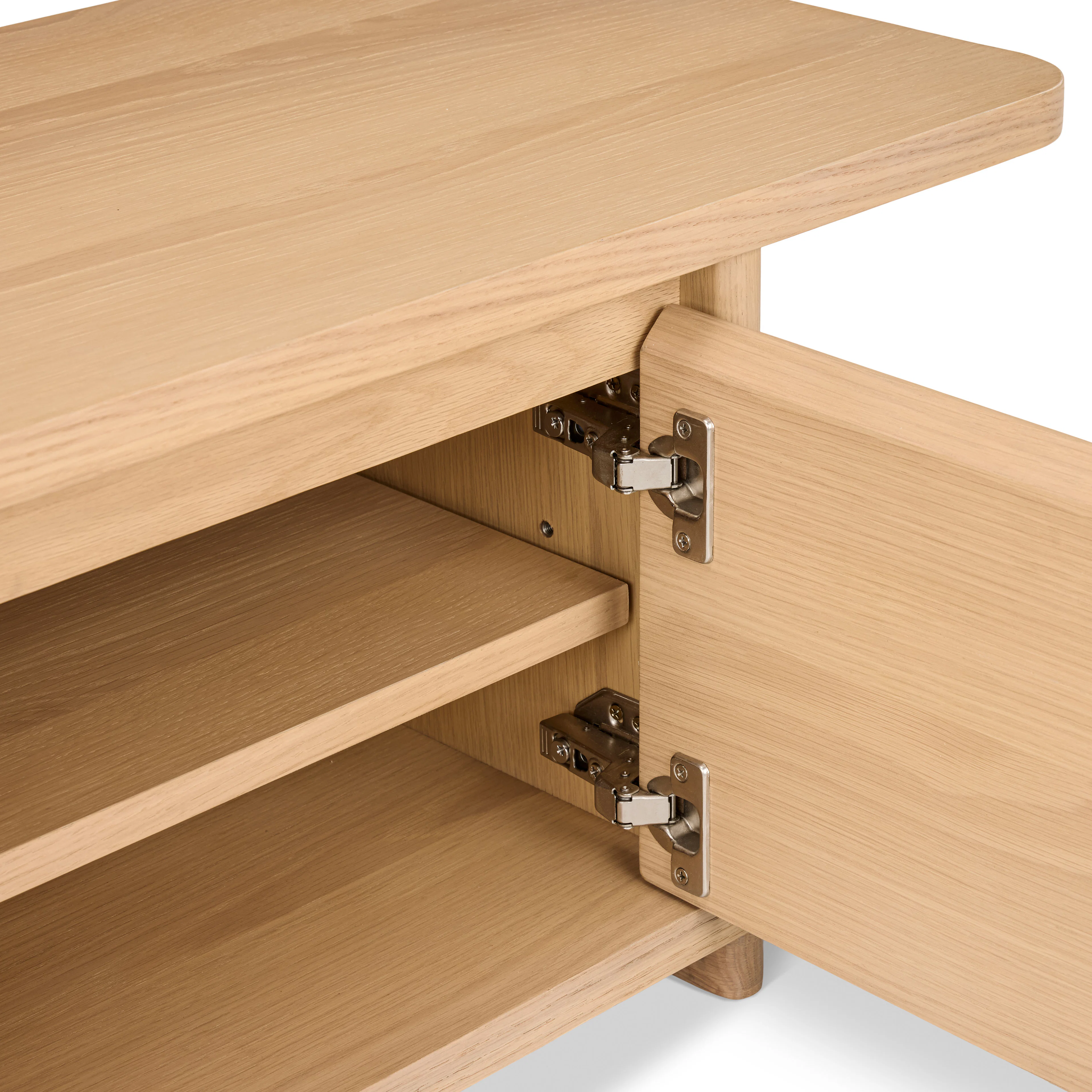 Judith 79" Low Media Unit in White Oak - TV Stand
