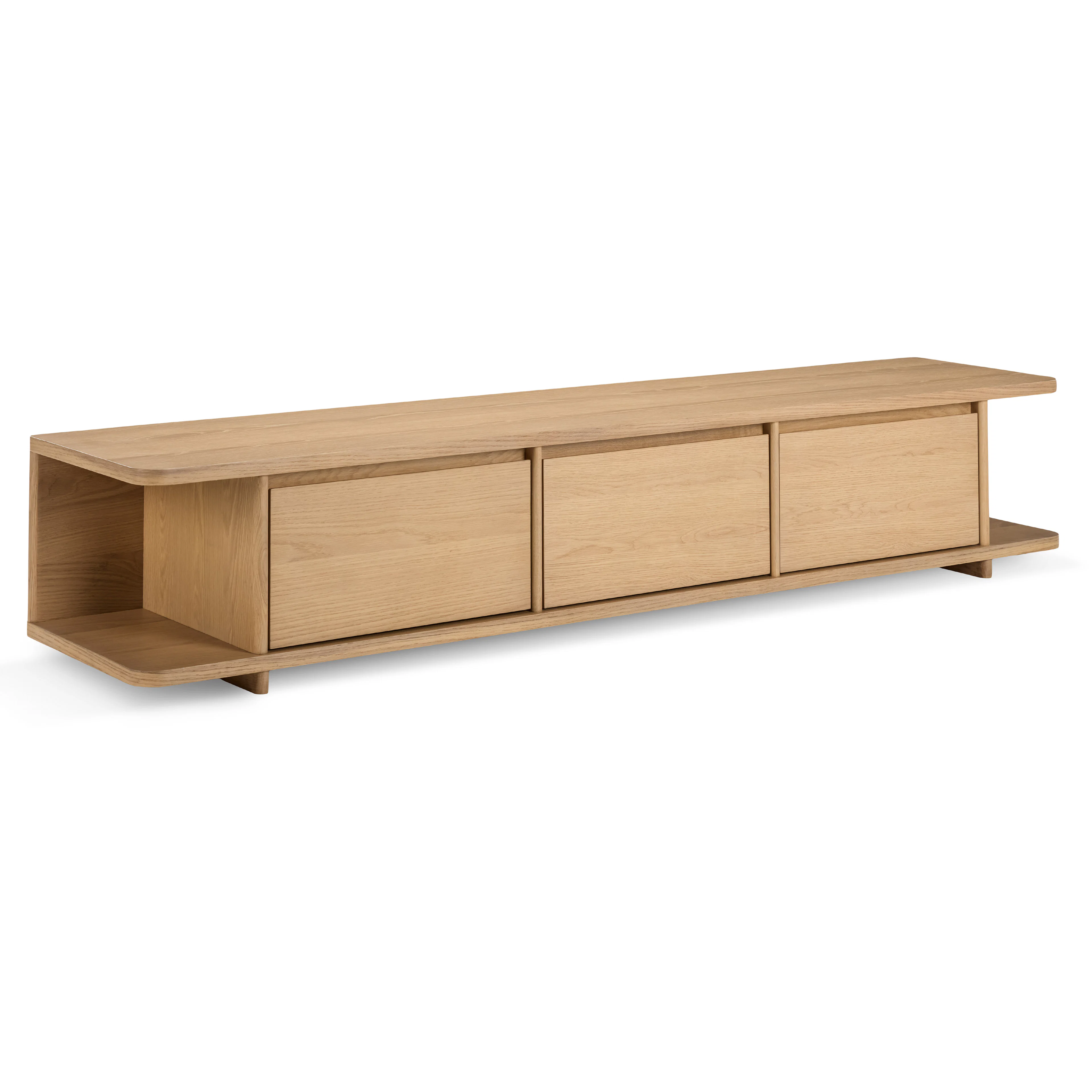 Judith 79" Low Media Unit in White Oak - TV Stand