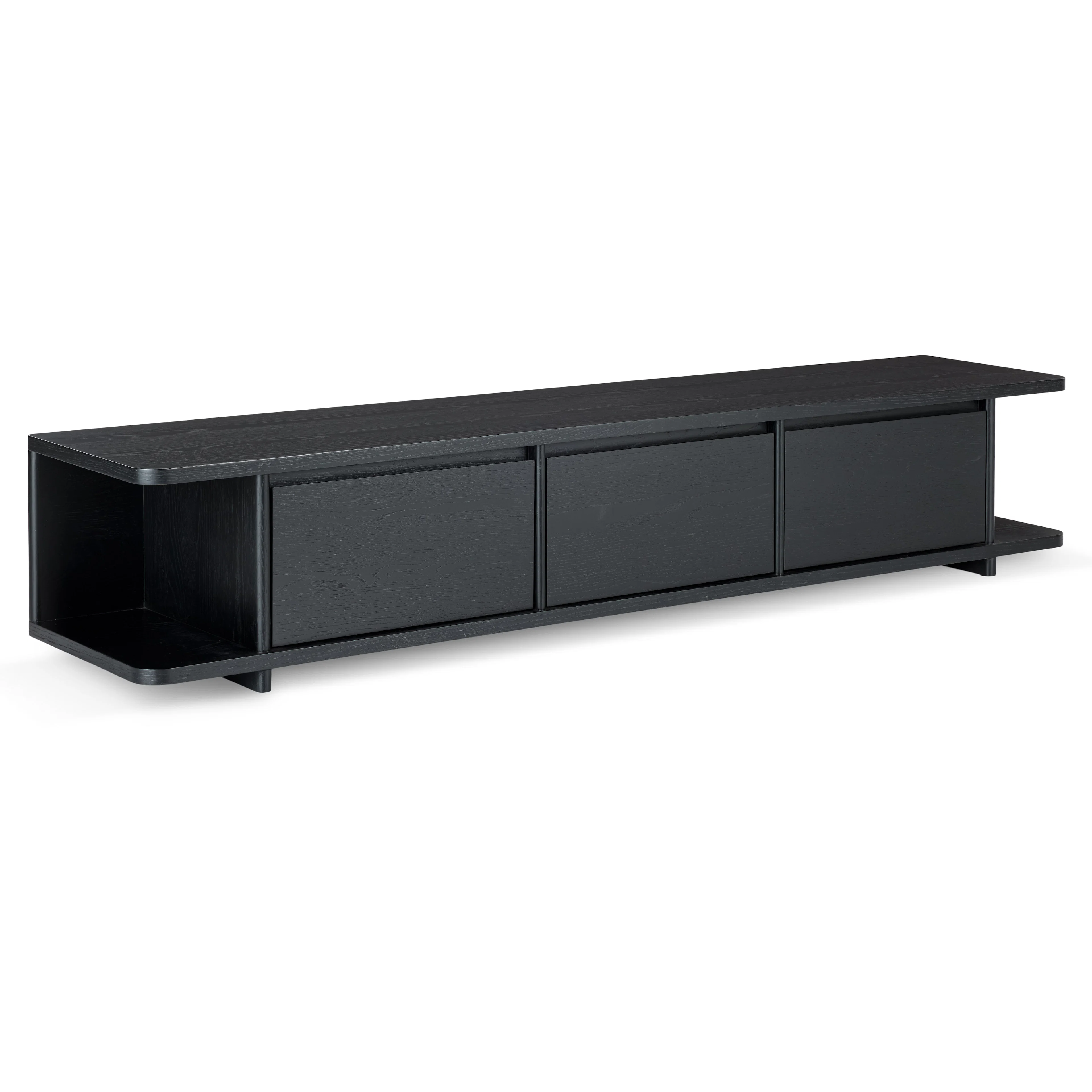 Judith 79" Low Media Unit - Black Oak | Stylish TV Stand