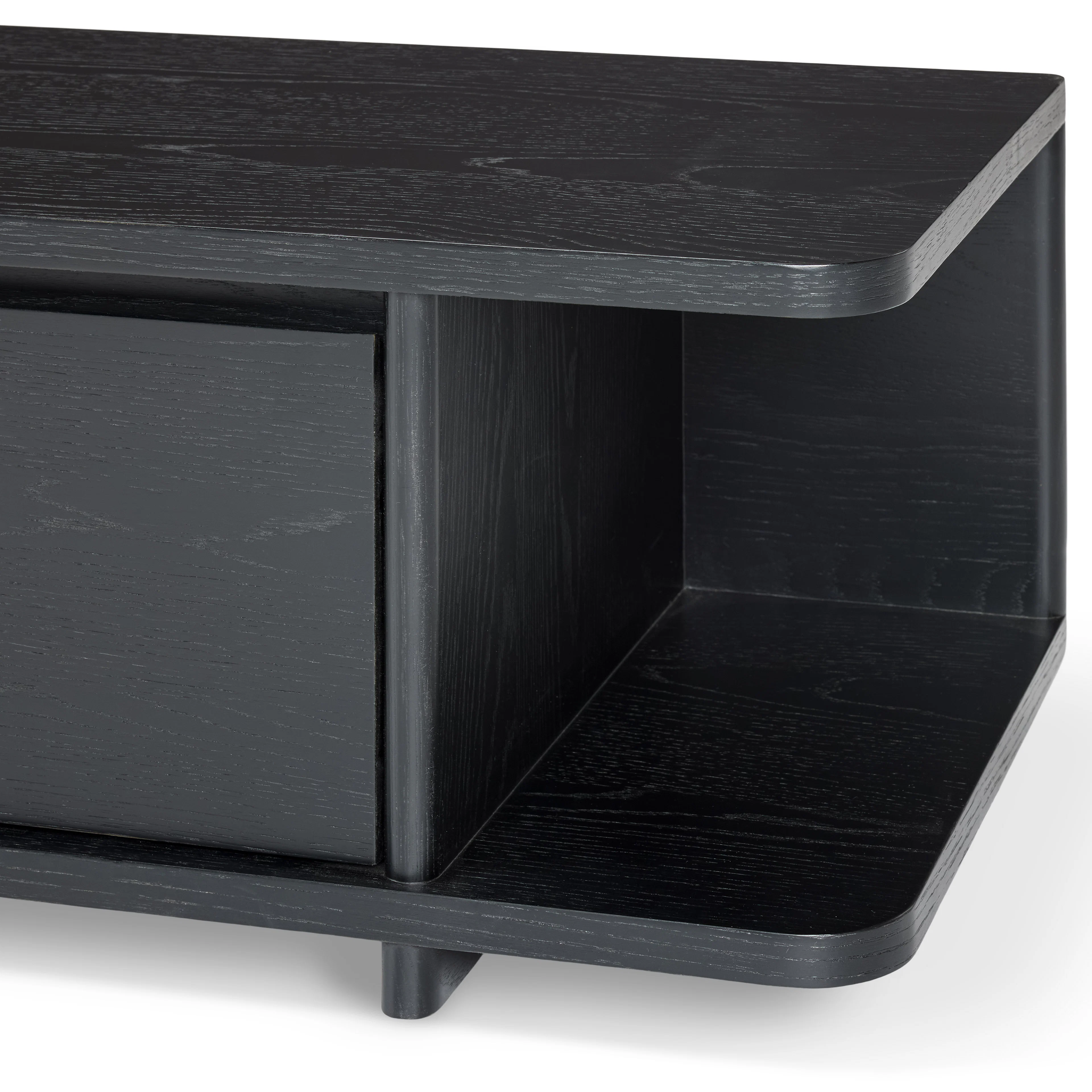 Judith 79" Low Media Unit - Black Oak | Stylish TV Stand