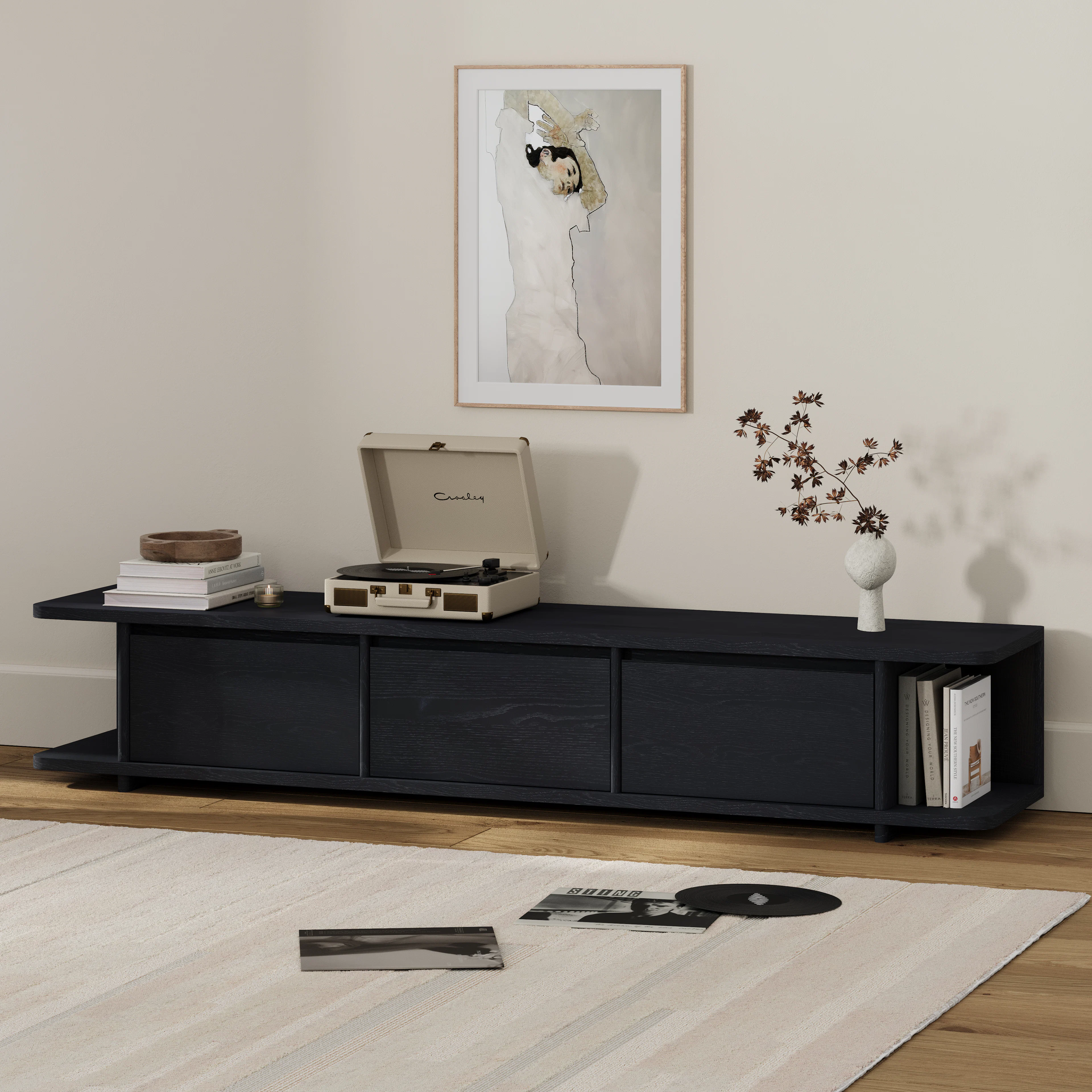 Judith 79" Low Media Unit - Black | Article