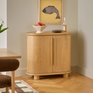 Jens 38" Bar Cabinet - White Oak