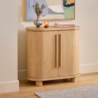 Jens 38" Bar Cabinet - White Oak