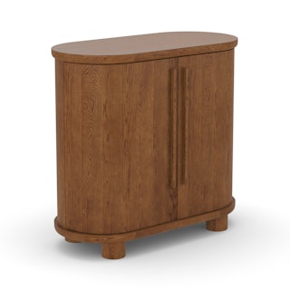 Jens 38" Bar Cabinet - Smoked Oak