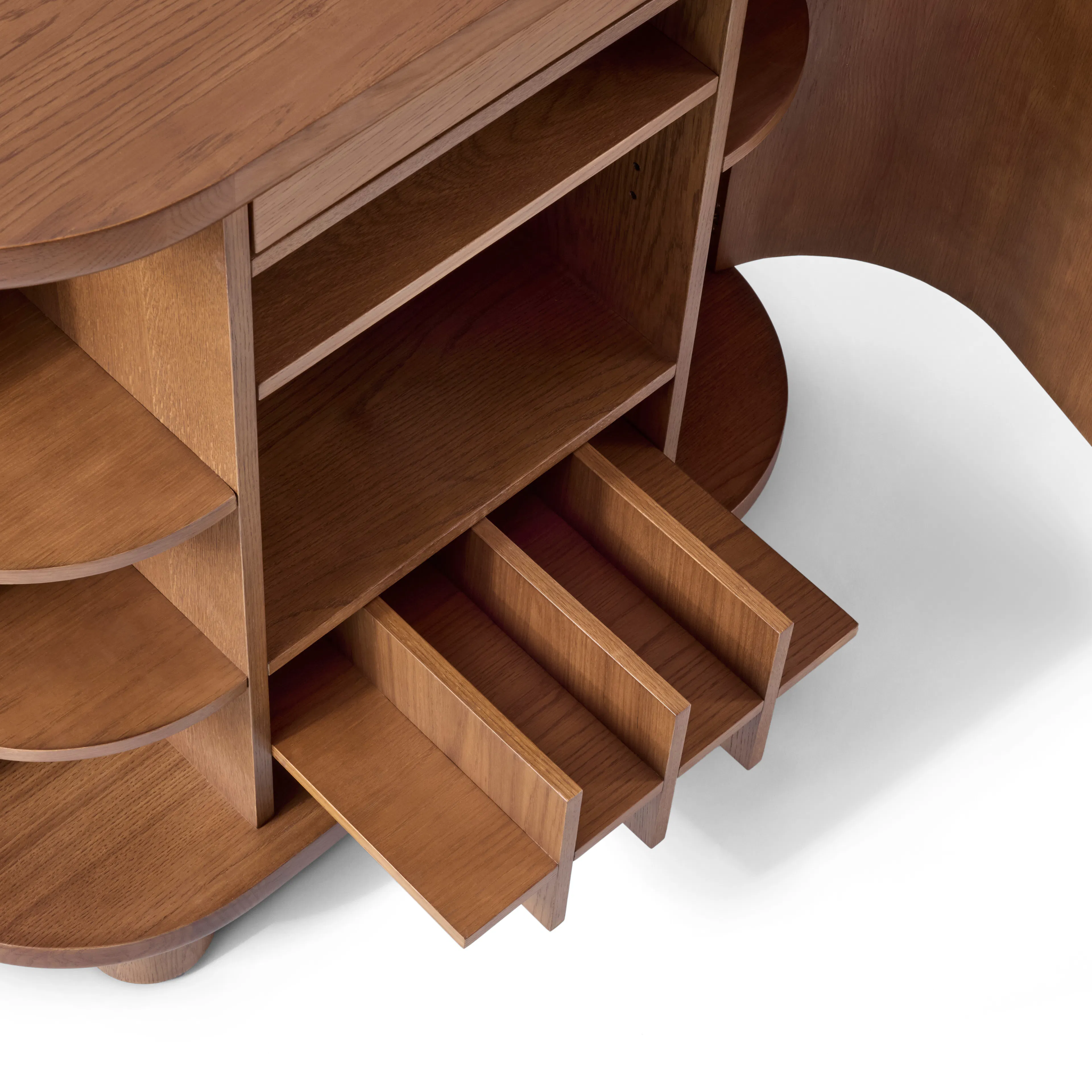 Jens 38" Bar Cabinet - Smoked Oak