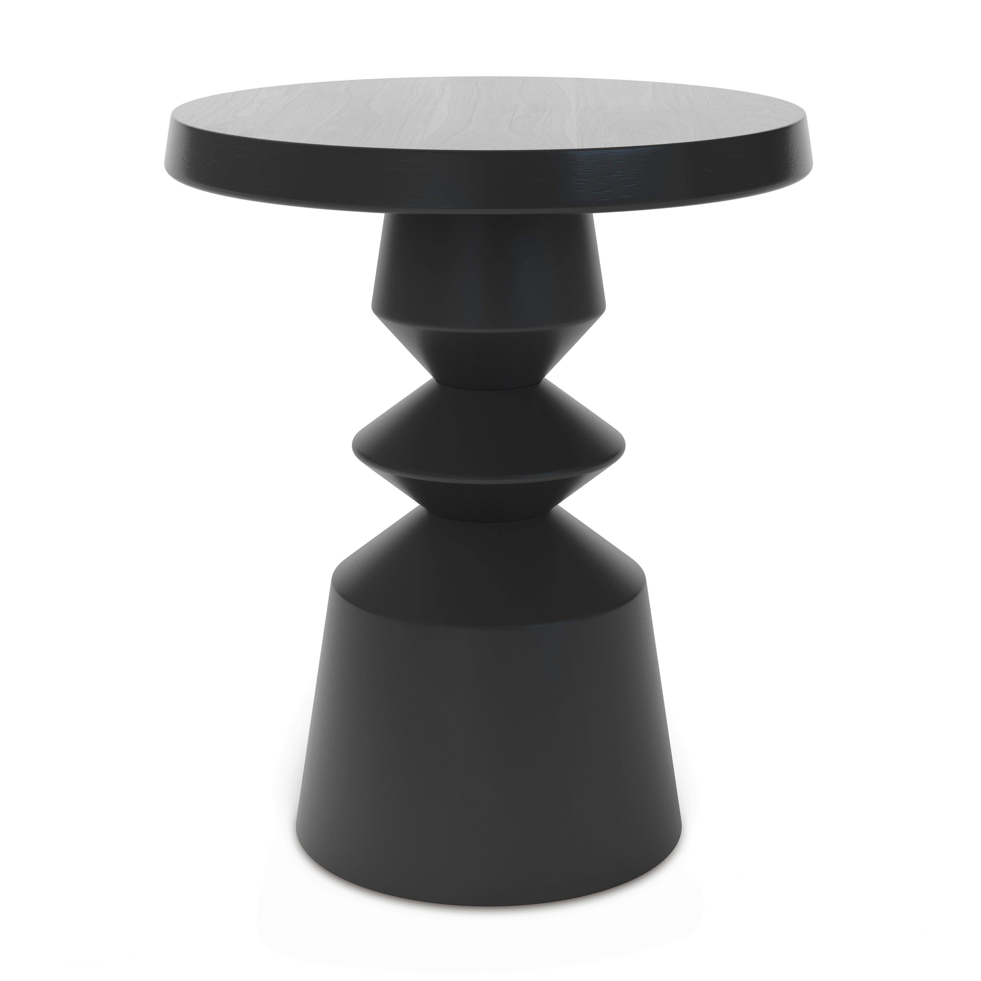 Hallie Norfolk Green Beaded Pedestal Side Table, Solid Wood | Article