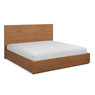 Leif King Storage Bed - Smoked Oak