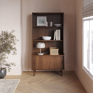 Frances 36" Bookcase - Walnut