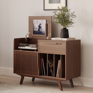 Jokuna 48" Vinyl Media Unit - Walnut