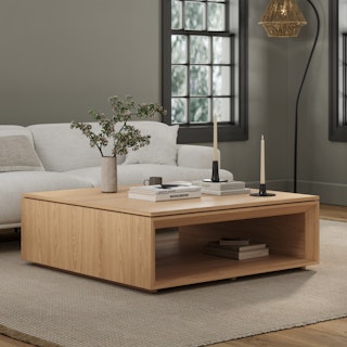 Suri 44" Square Coffee Table - White Oak