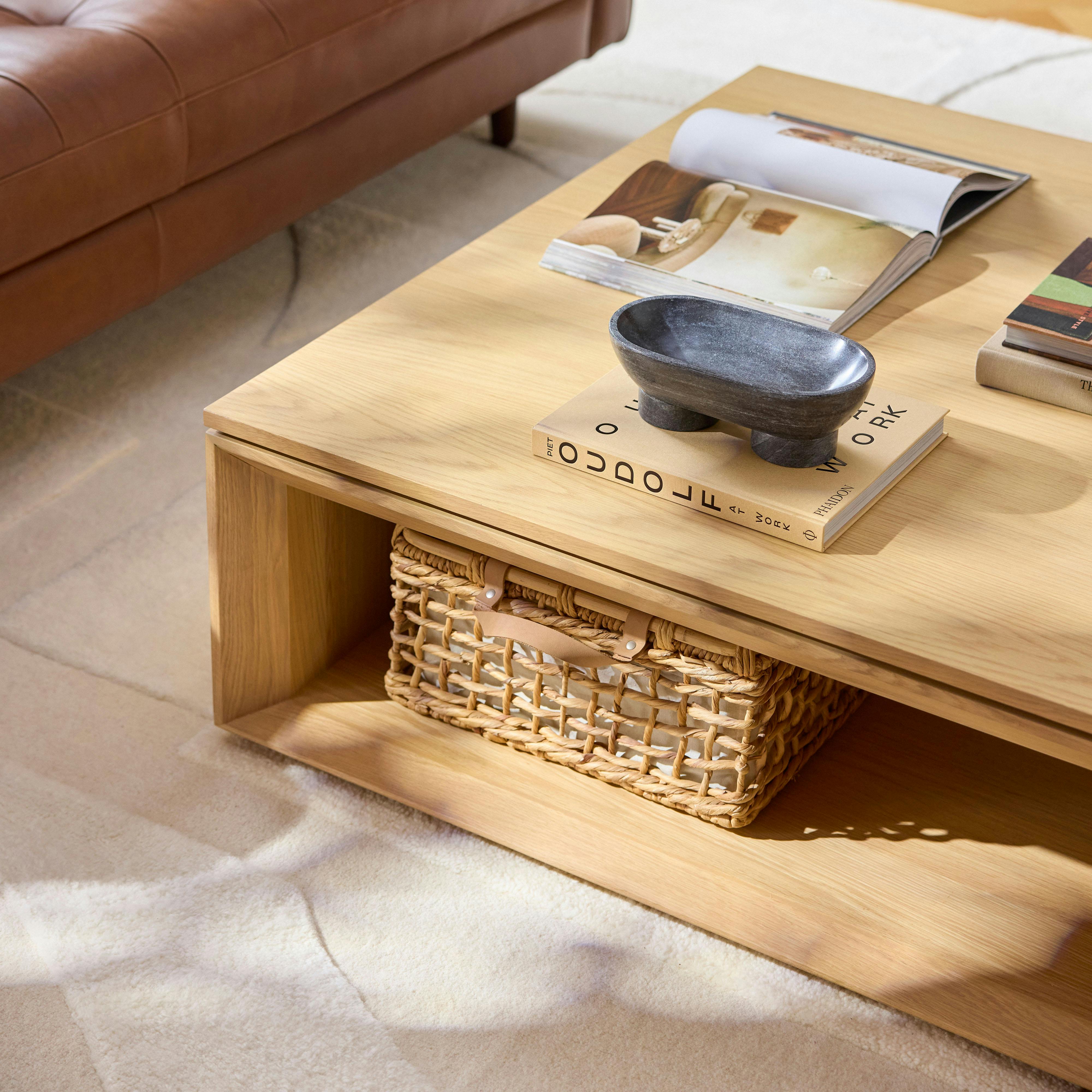 Suri White Oak Wood Square Coffee Table | Article