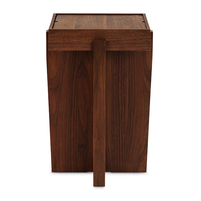 Harmon Checkerboard Side Table - Walnut