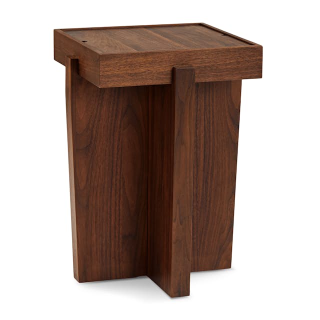 Harmon Checkerboard Side Table - Walnut