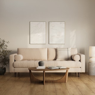 Sven 88" Tufted Sofa - Ratine Buff