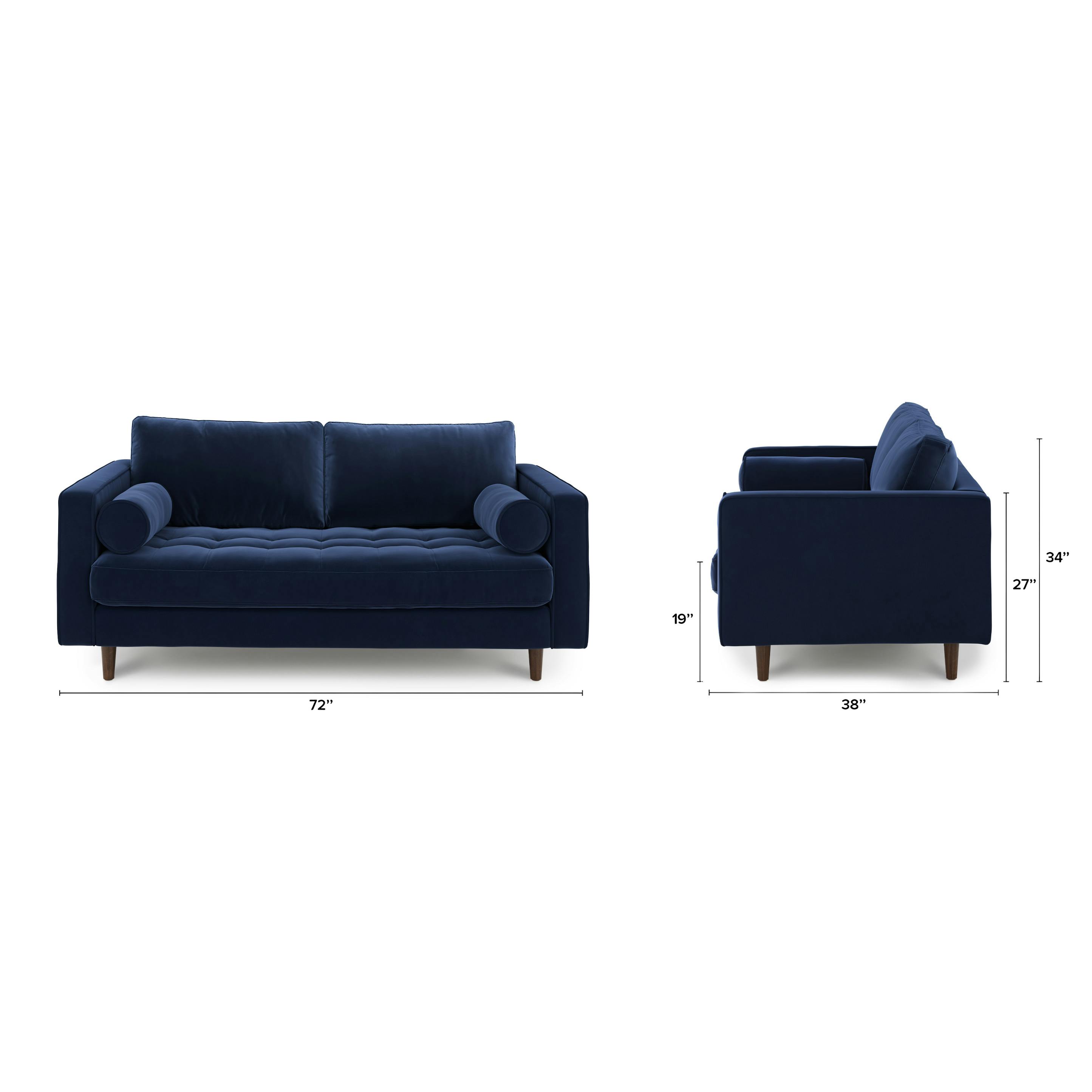 Article Sven Tufted Velvet Loveseat - Thumbnail 3