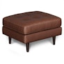 Sven 30" Leather Ottoman - Taos Brown