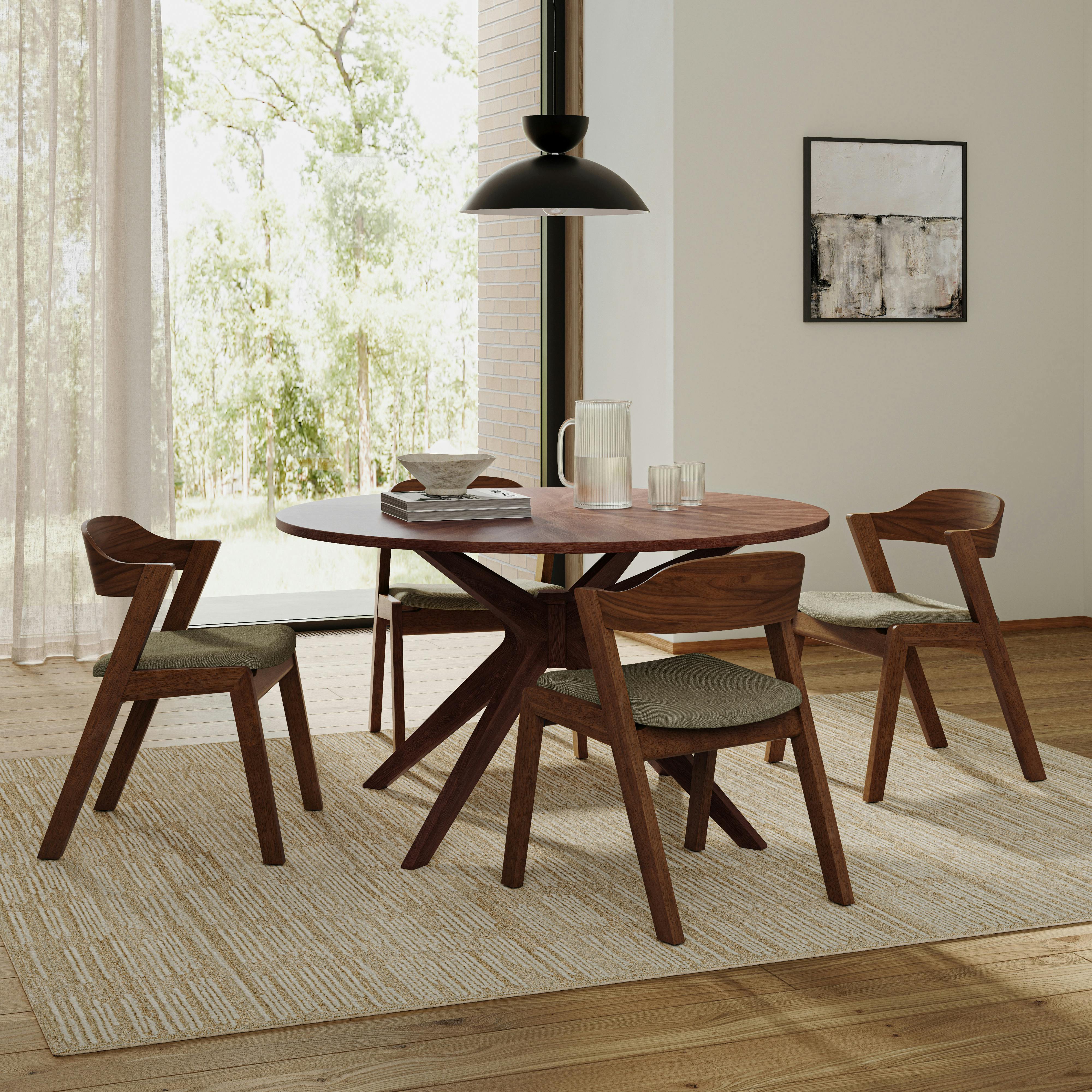 Conan Round Oak Dining Table for 4 | Article