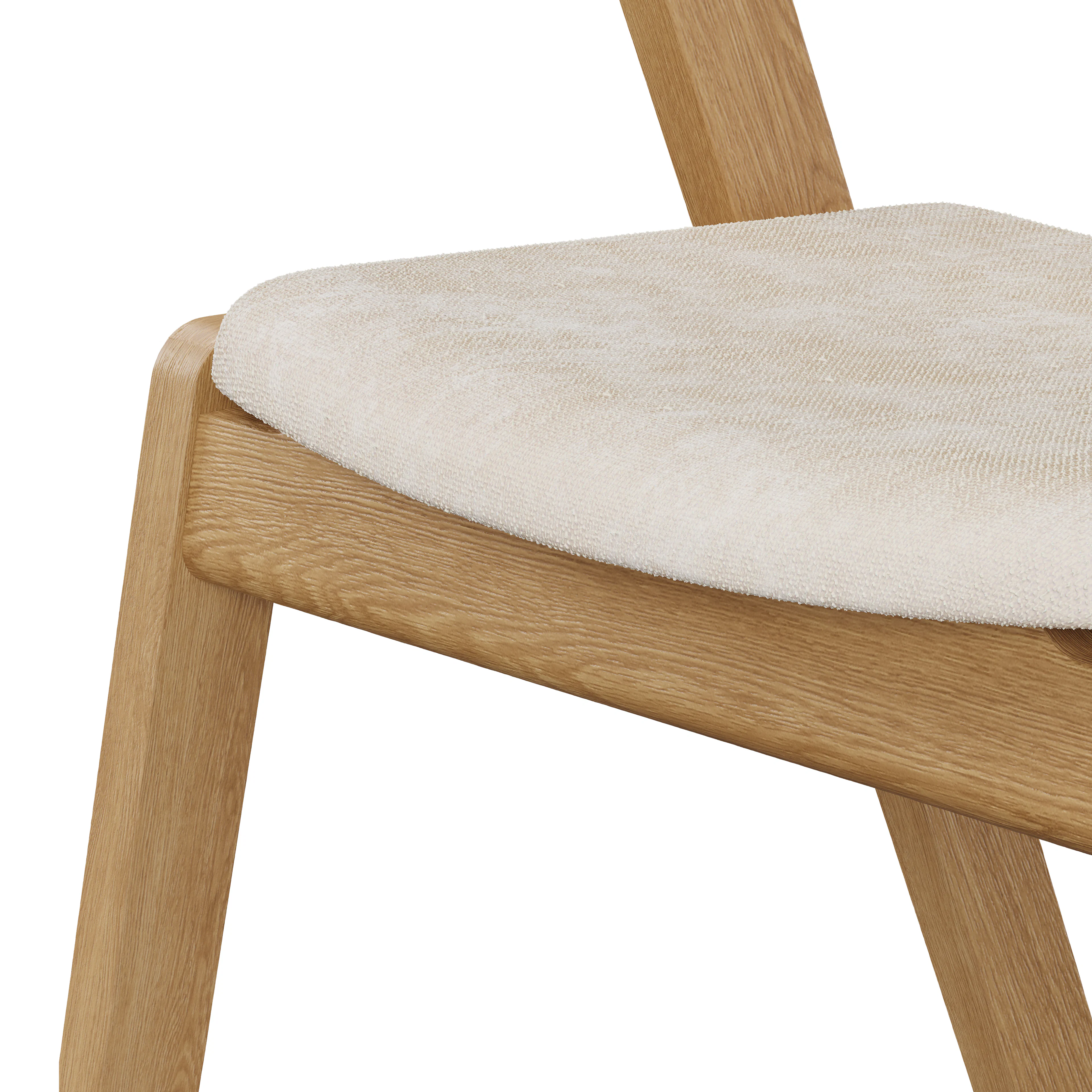 Meja Dining Chair - Oak and Bristol Ivory