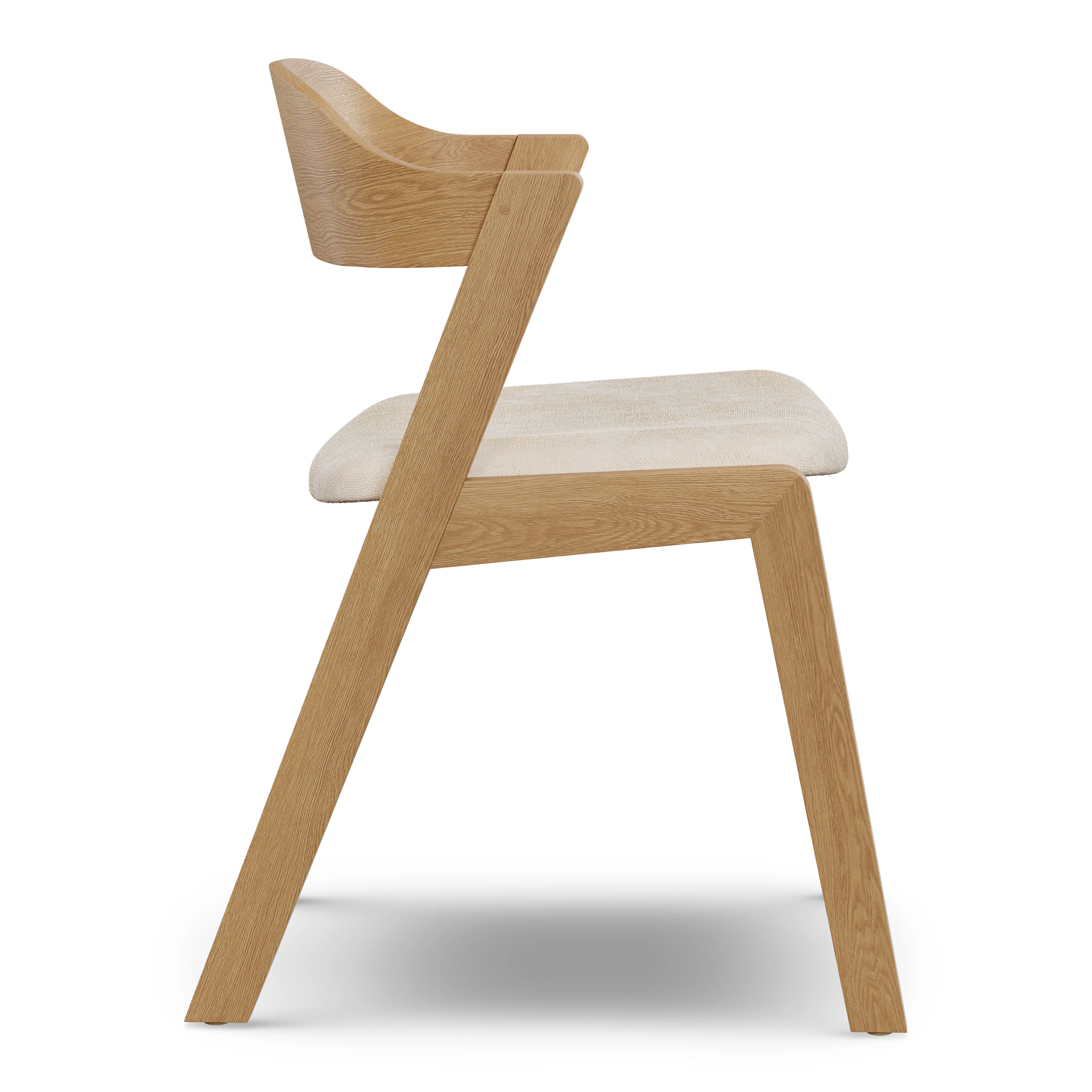 Meja Dining Chair - Oak and Bristol Ivory