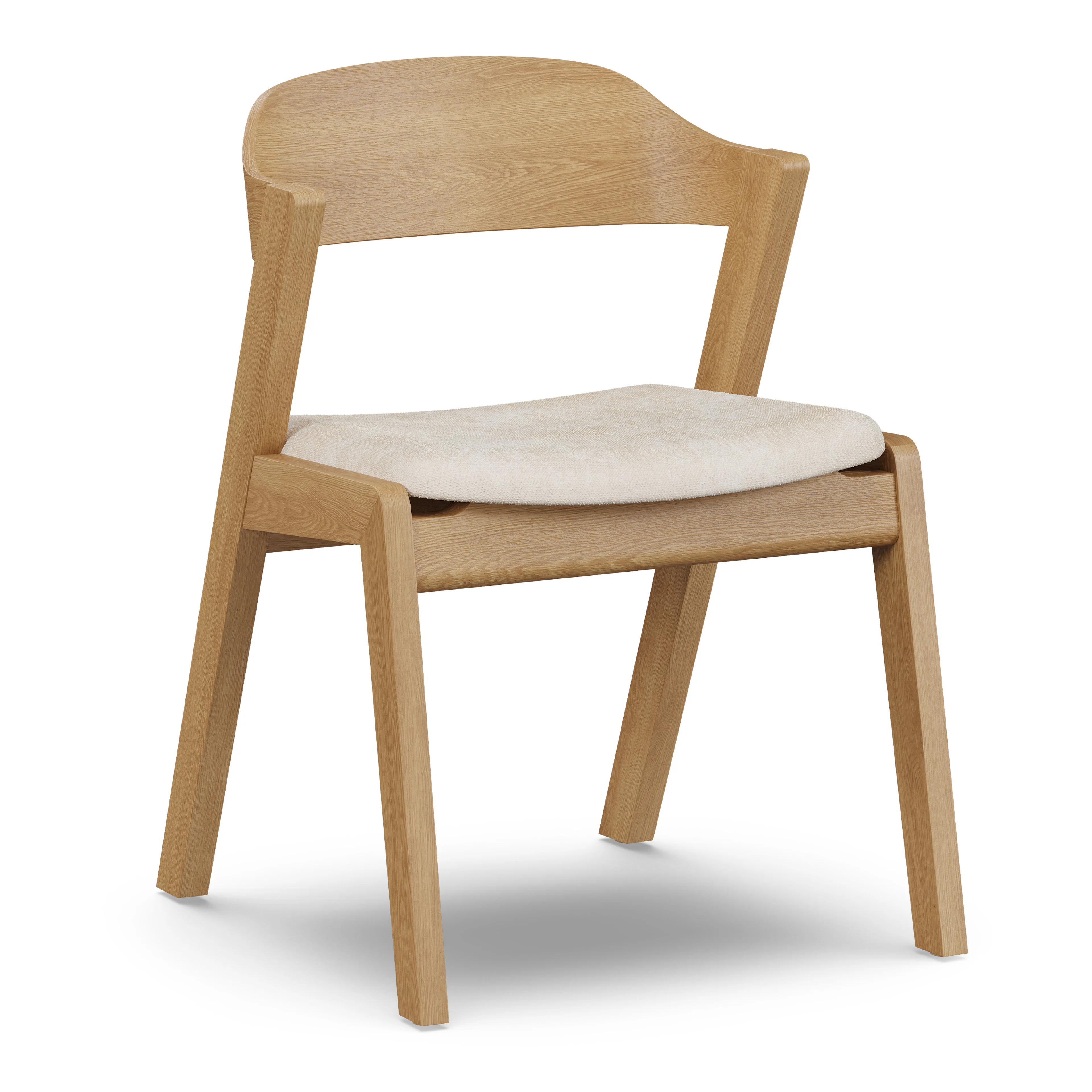 Meja Dining Chair - Oak and Bristol Ivory