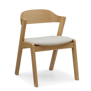 Meja Dining Chair - Oak and Bristol Ivory