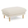 Sanders 35.5" Ottoman - Ivory Wool Bouclé