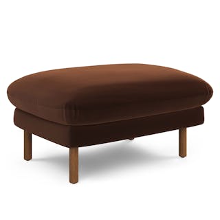 Sanders 35.5" Velvet Ottoman - Plush Pacific Brown