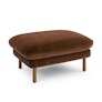 Sanders 35.5" Velvet Ottoman - Plush Pacific Brown