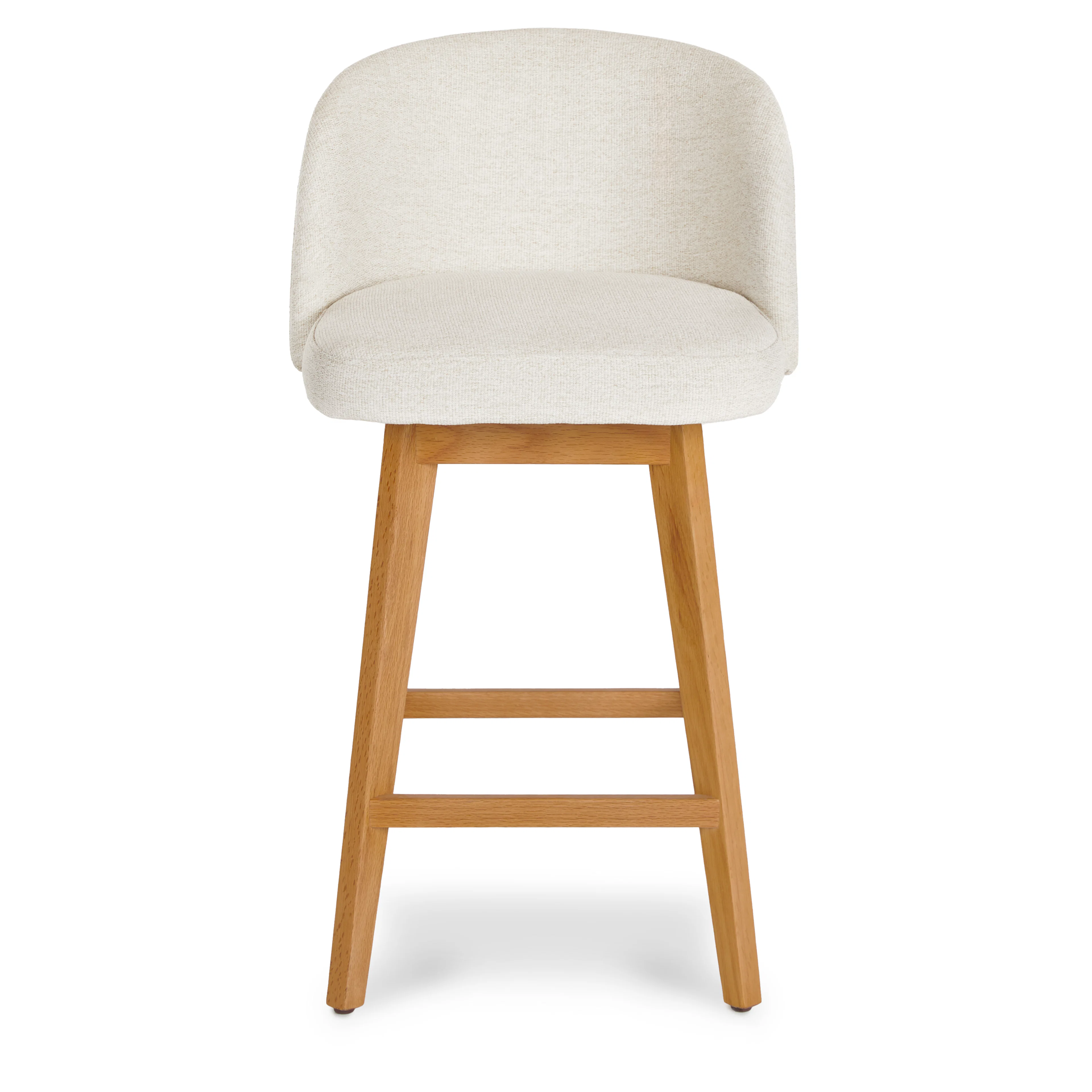 Alta Swivel Counter Stool - Oak and Camellia Ivory