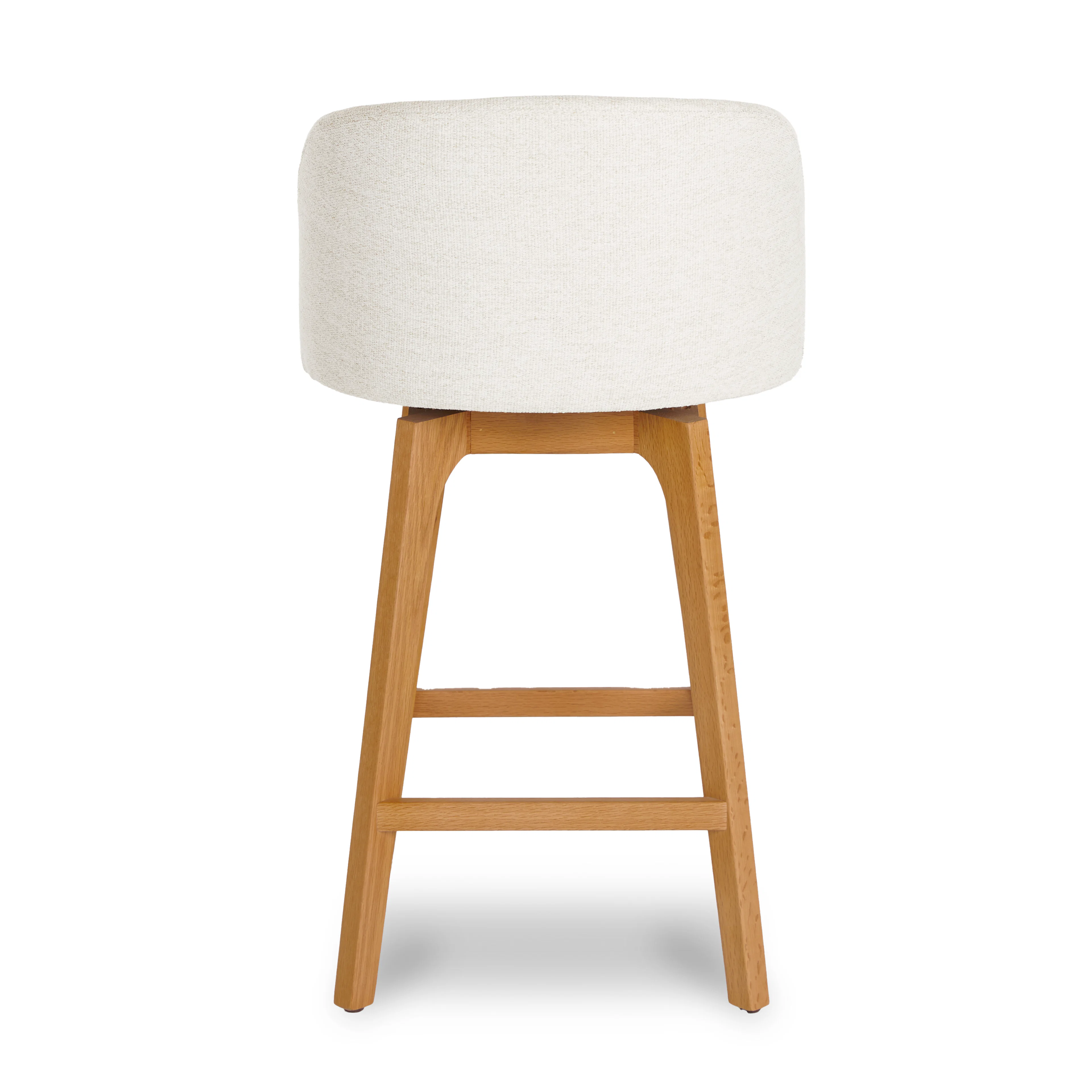 Alta Swivel Counter Stool - Oak and Camellia Ivory