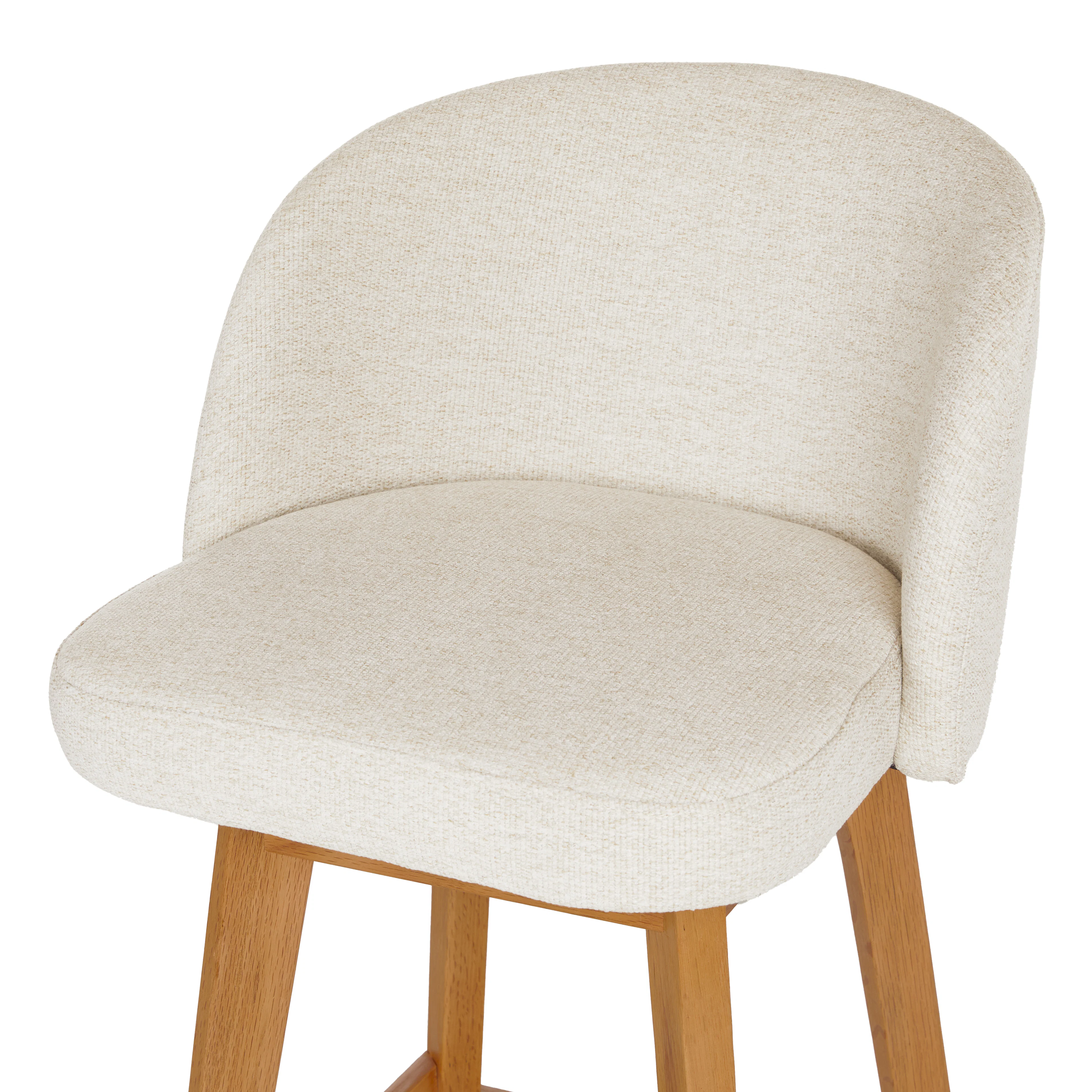 Alta Swivel Counter Stool - Oak and Camellia Ivory
