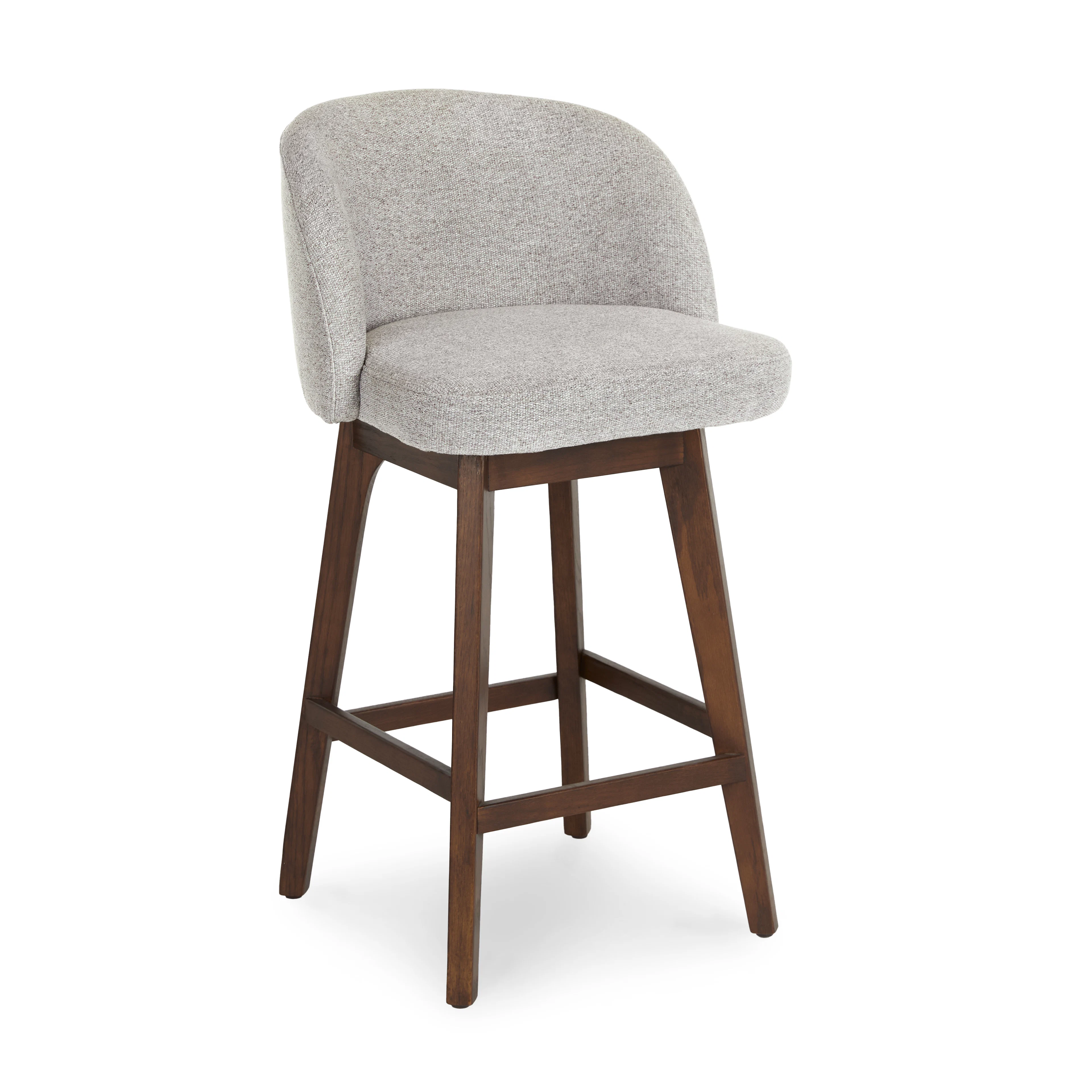 Alta Swivel Counter Stool - Walnut & Camellia Gray