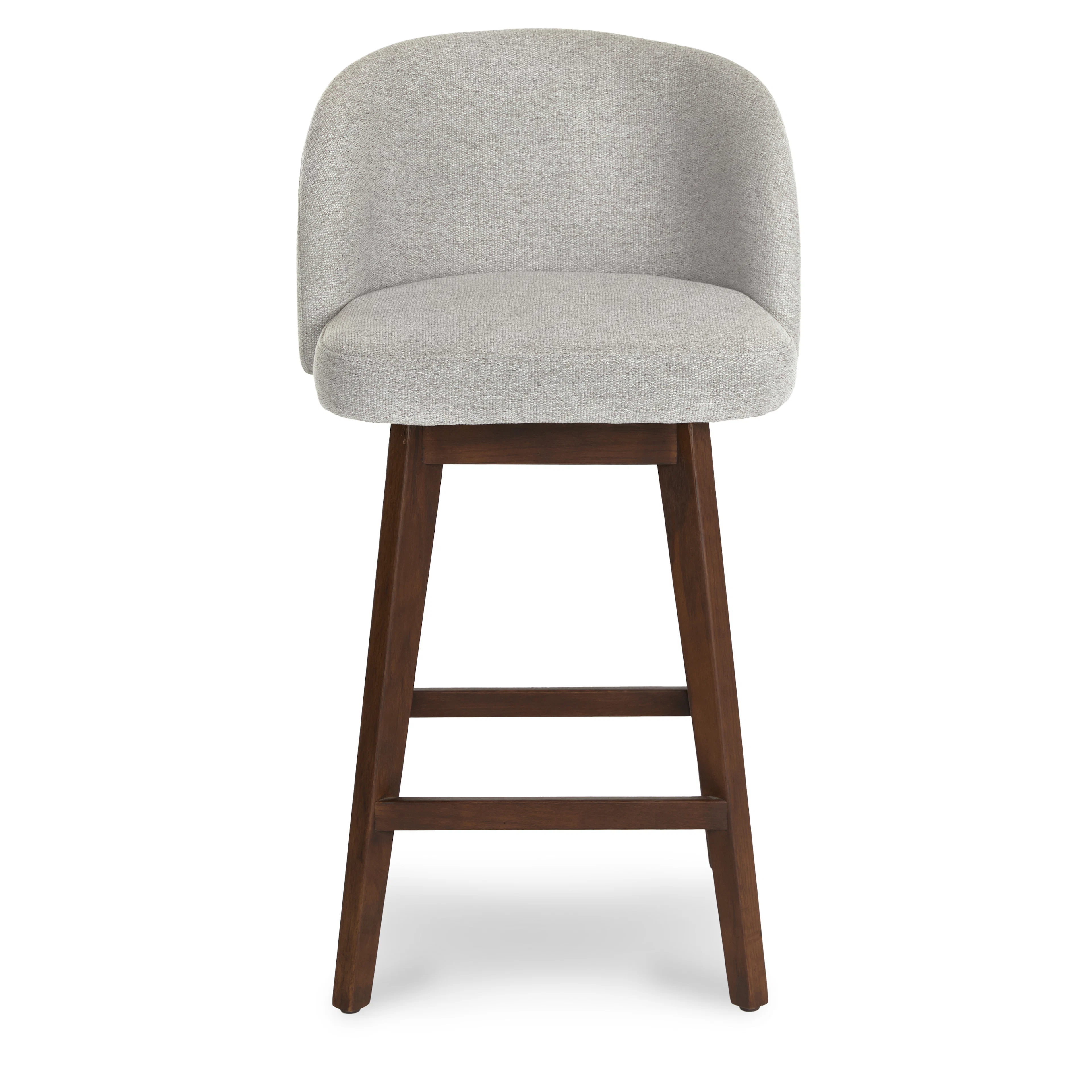 Alta Swivel Counter Stool - Walnut & Camellia Gray