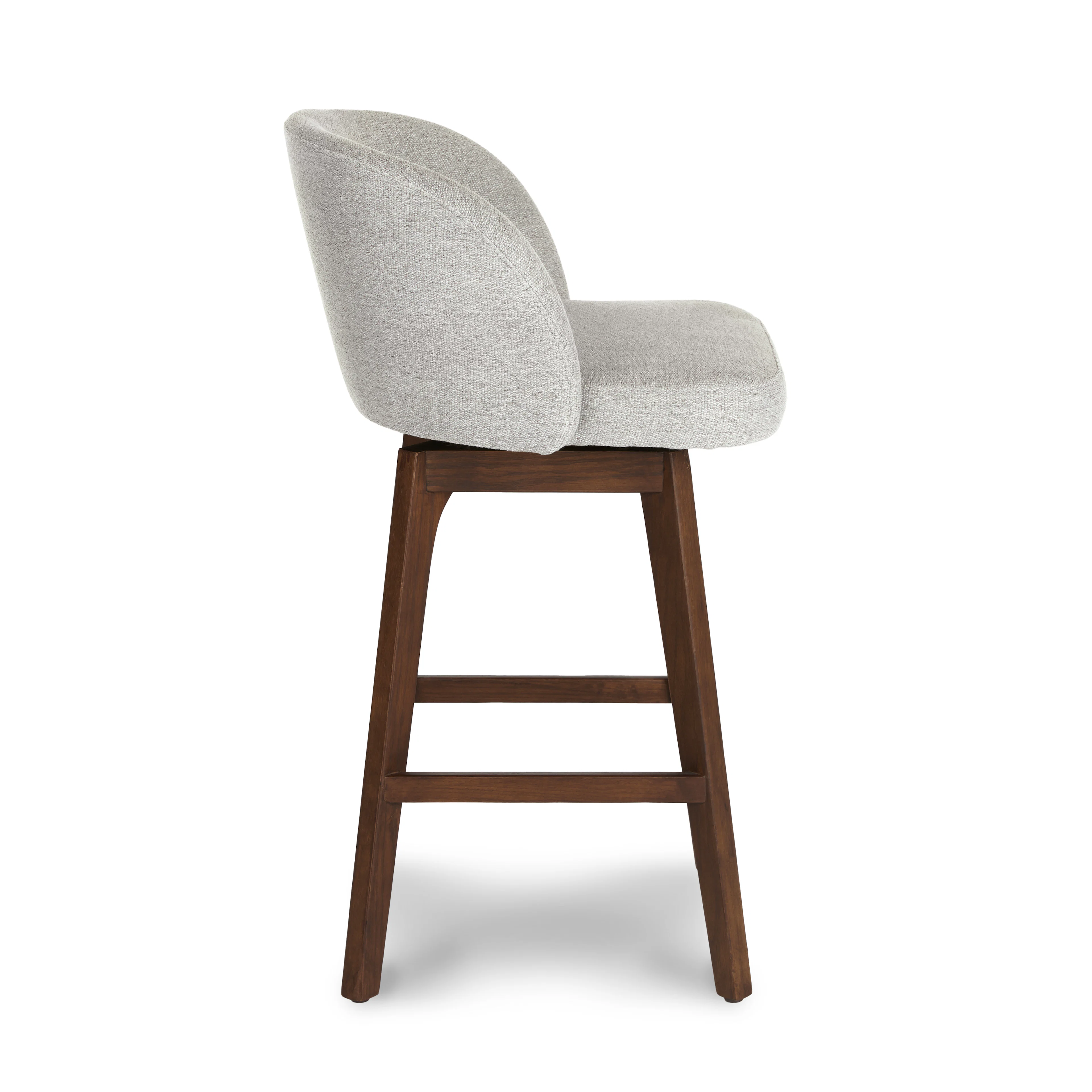 Alta Swivel Counter Stool - Walnut & Camellia Gray