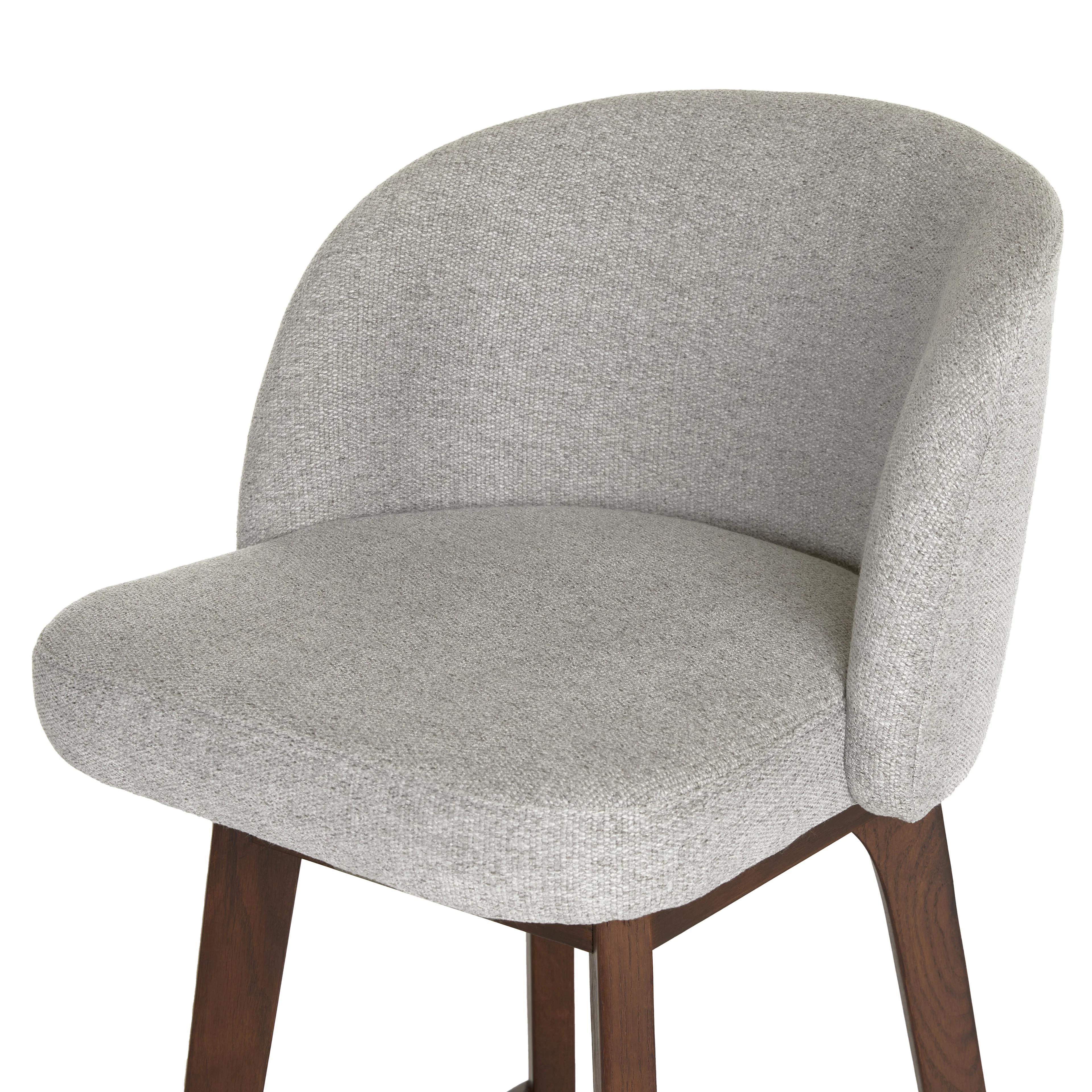 Alta Swivel Counter Stool - Walnut & Camellia Gray