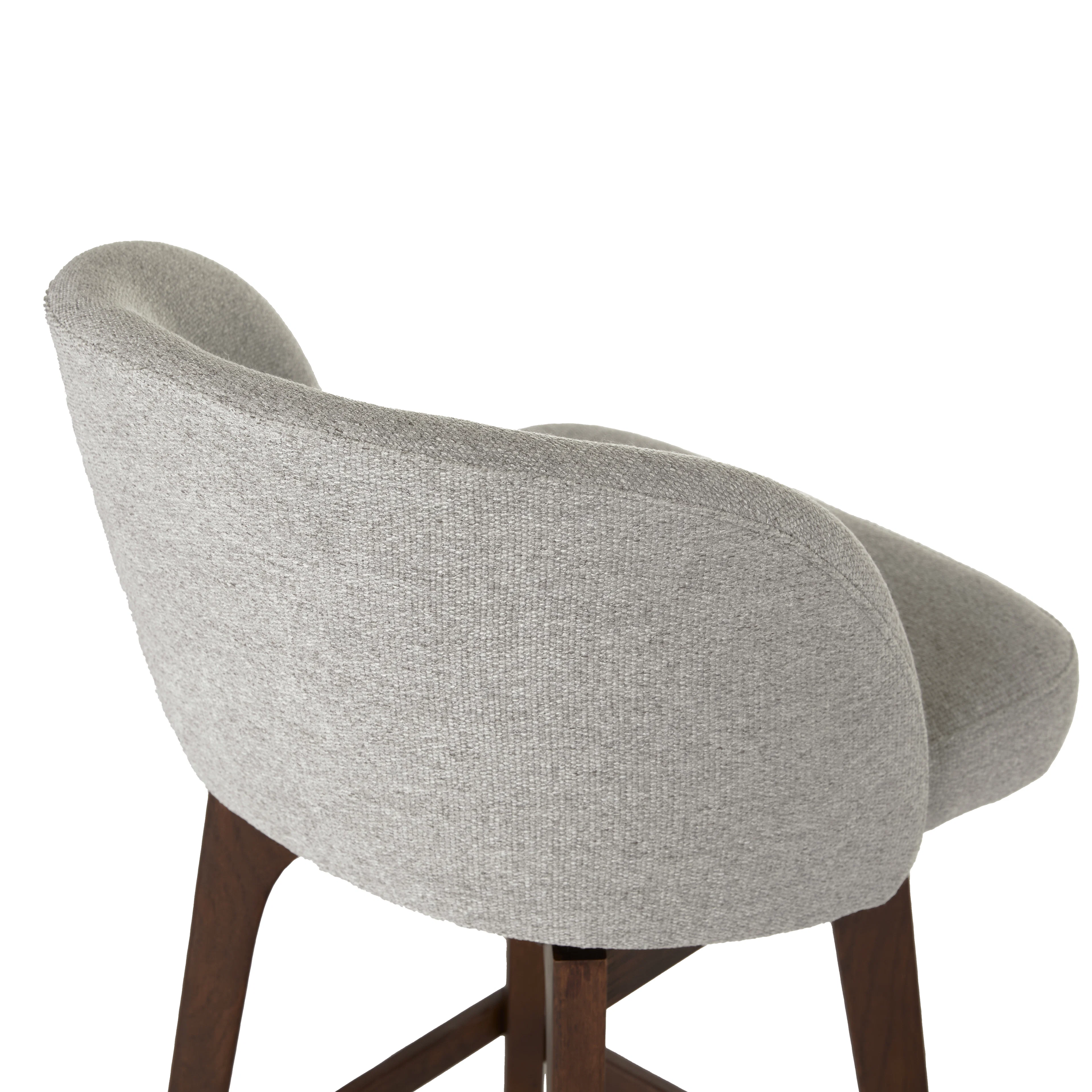 Alta Swivel Counter Stool - Walnut & Camellia Gray