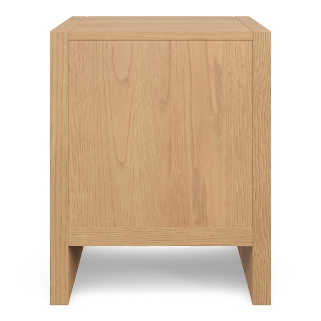 Leif 2-Drawer White Oak Nightstand | Stylish & Functional