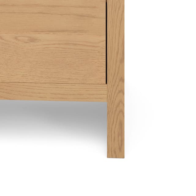 Leif 2-Drawer White Oak Nightstand | Stylish & Functional