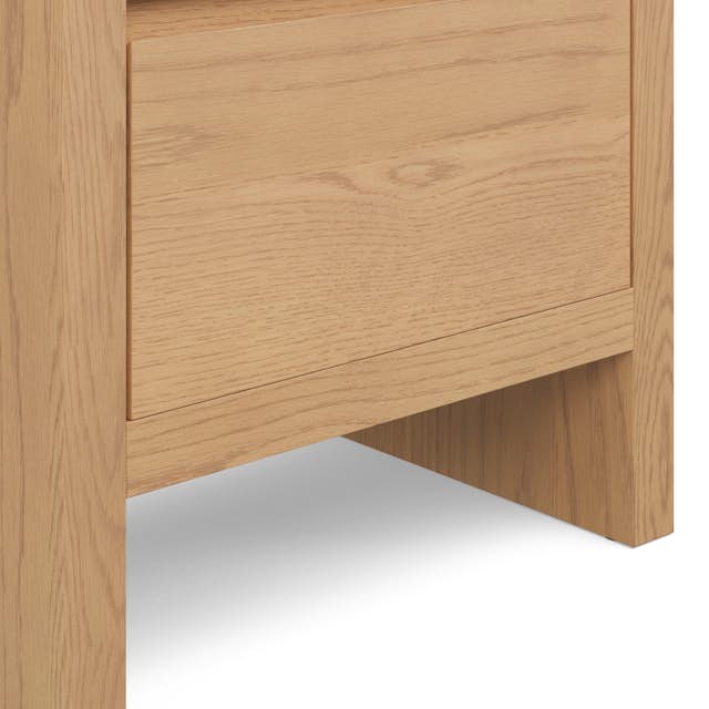 Leif 2-Drawer White Oak Nightstand | Stylish & Functional