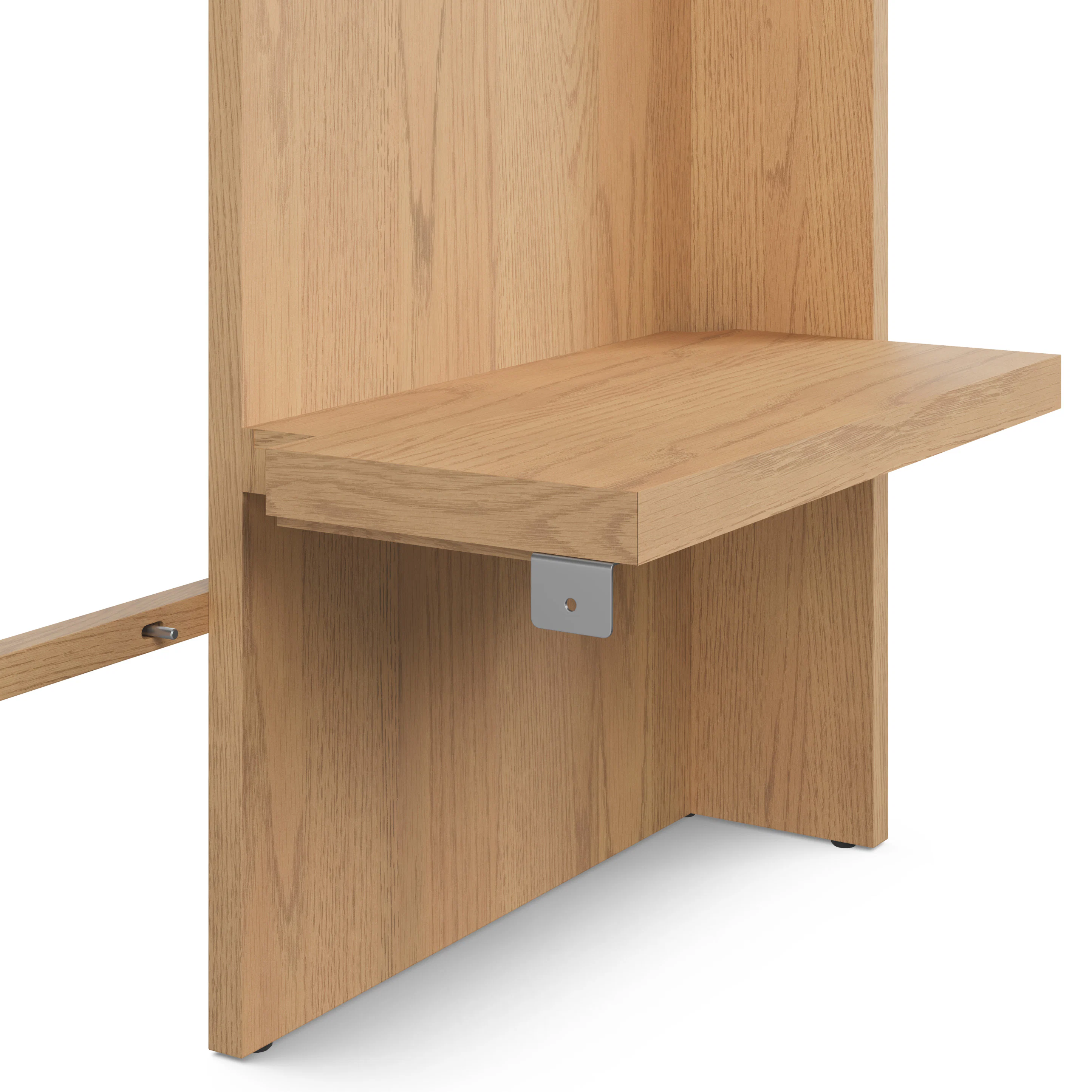 Leif Nightstand Extension Set - White Oak