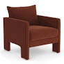 Oren 29.5" Velvet Lounge Chair - Hale Rust