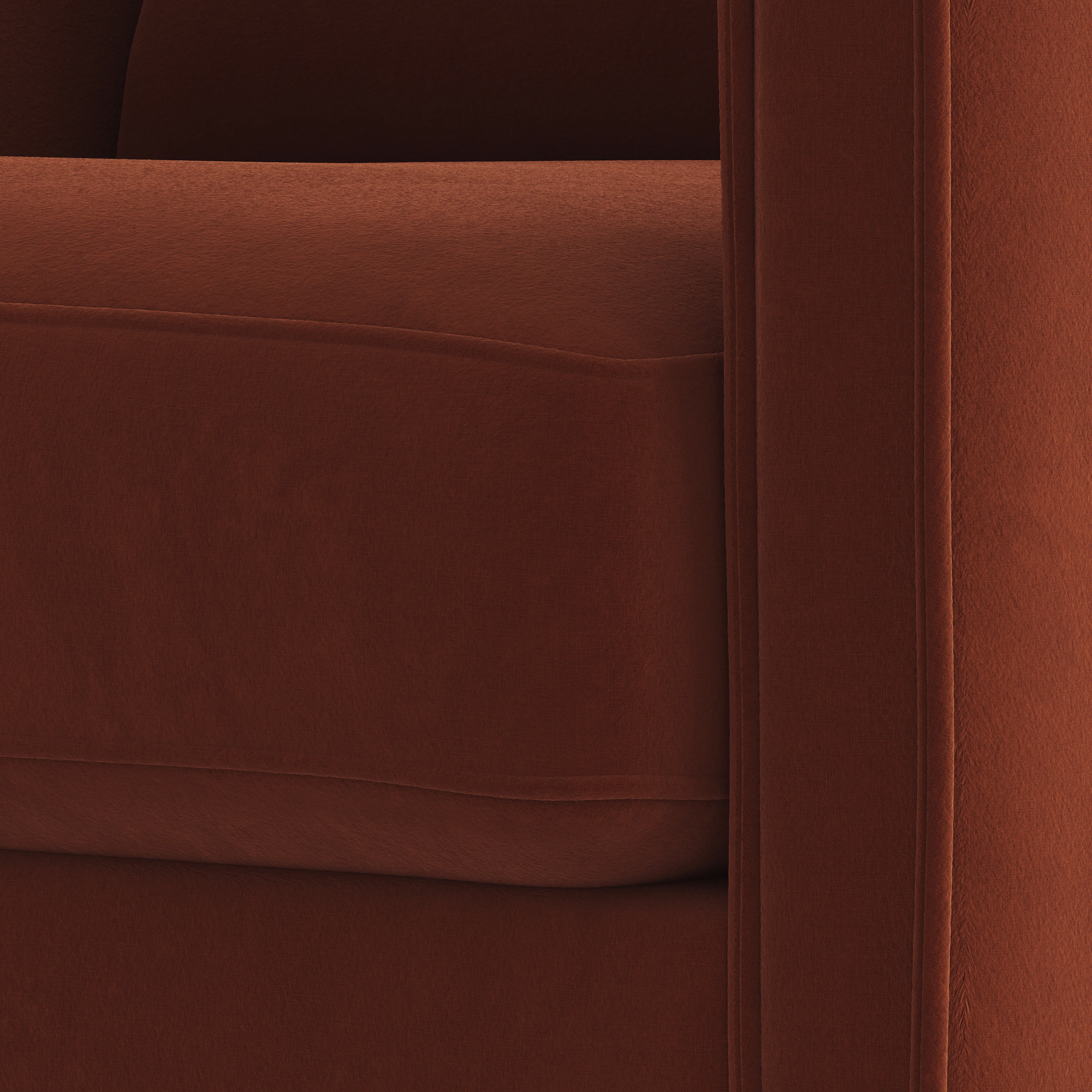 Oren 29.5" Velvet Lounge Chair - Hale Rust