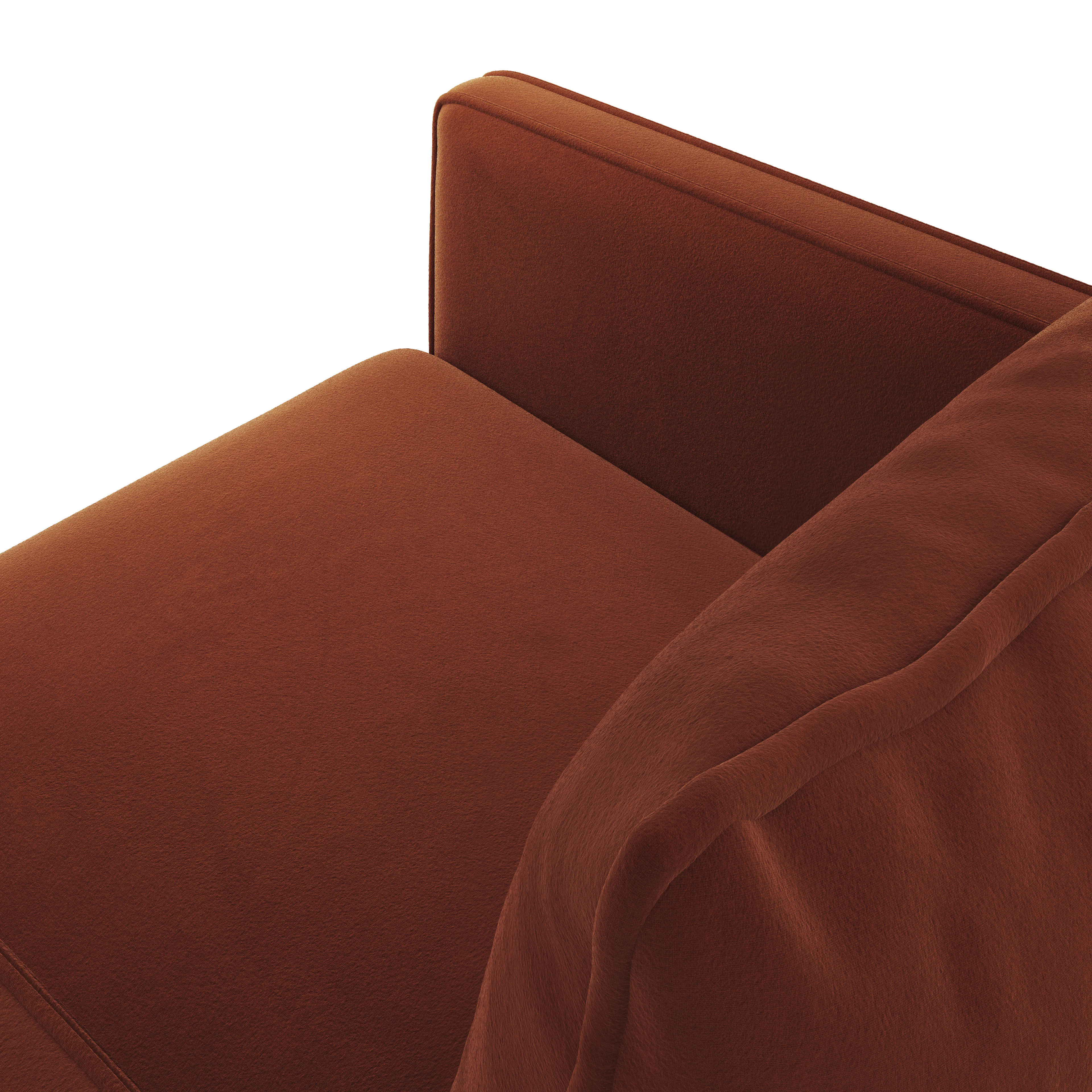 Oren 29.5" Velvet Lounge Chair - Hale Rust
