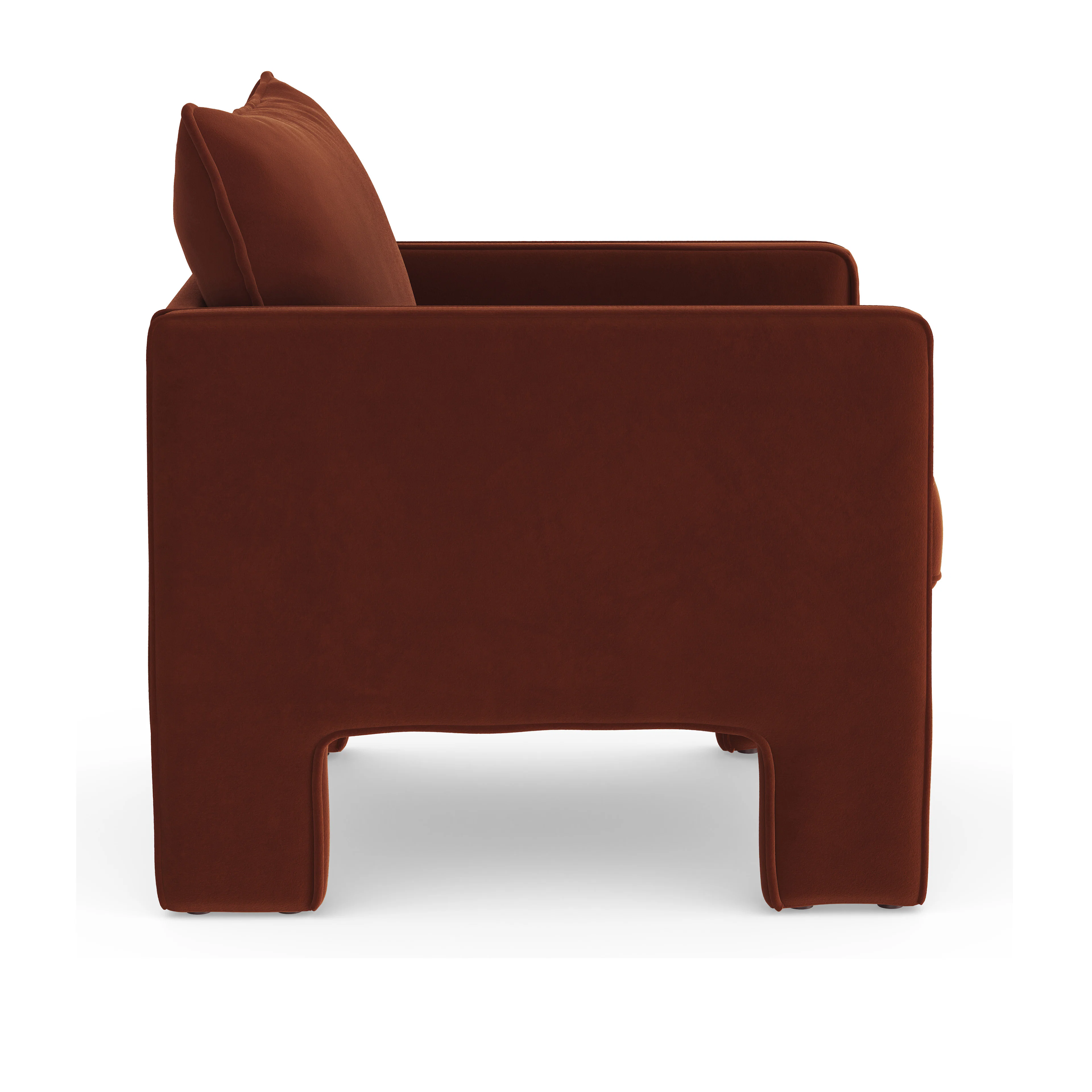 Oren 29.5" Velvet Lounge Chair - Hale Rust