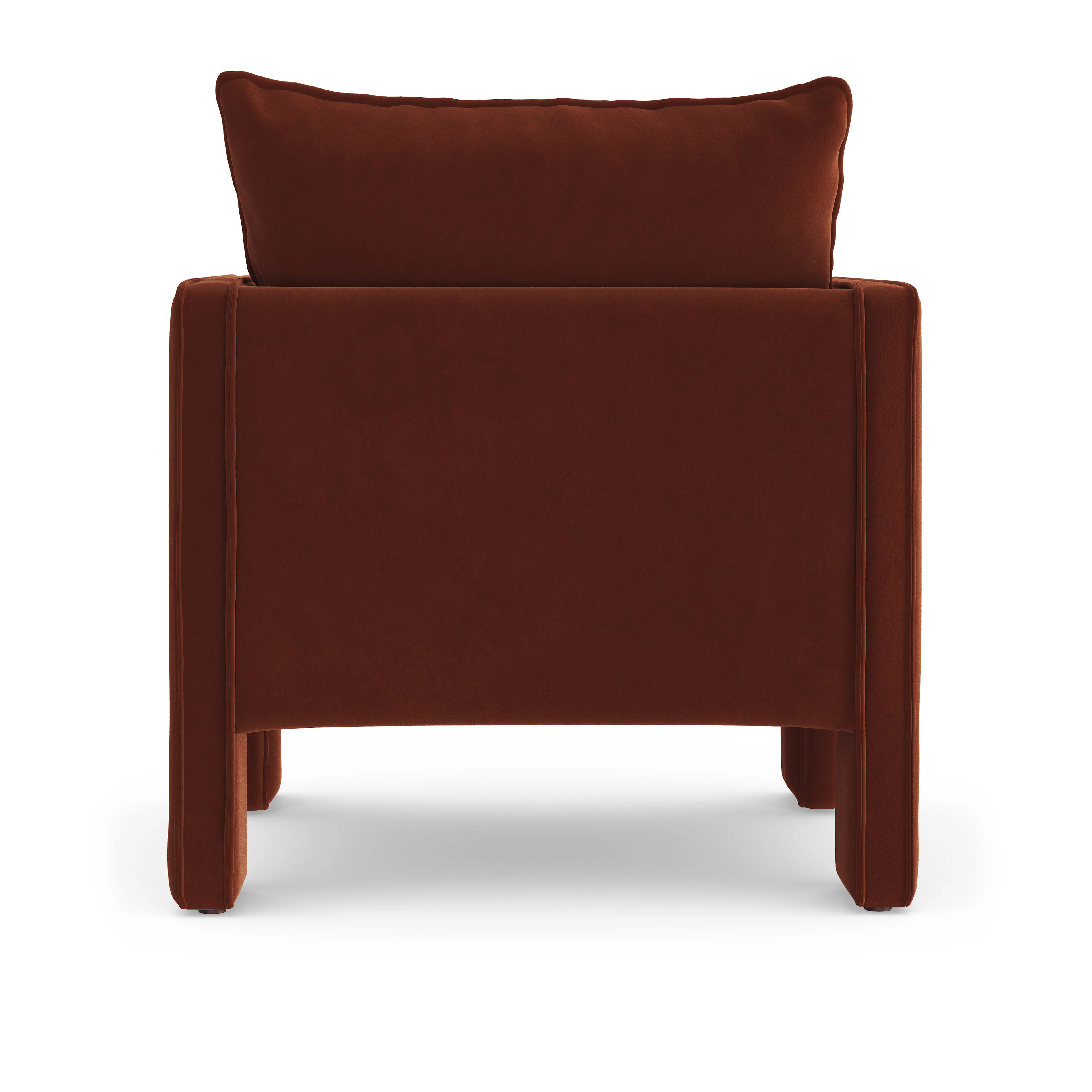 Oren 29.5" Velvet Lounge Chair - Hale Rust