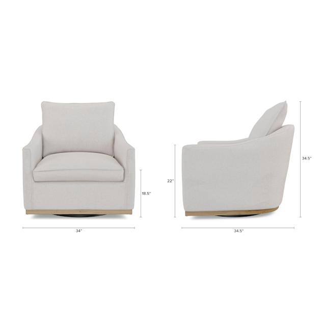 Mantle Napa White Swivel Chair | Article