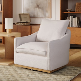 Mantle 32" Swivel Lounge Chair - Napa White